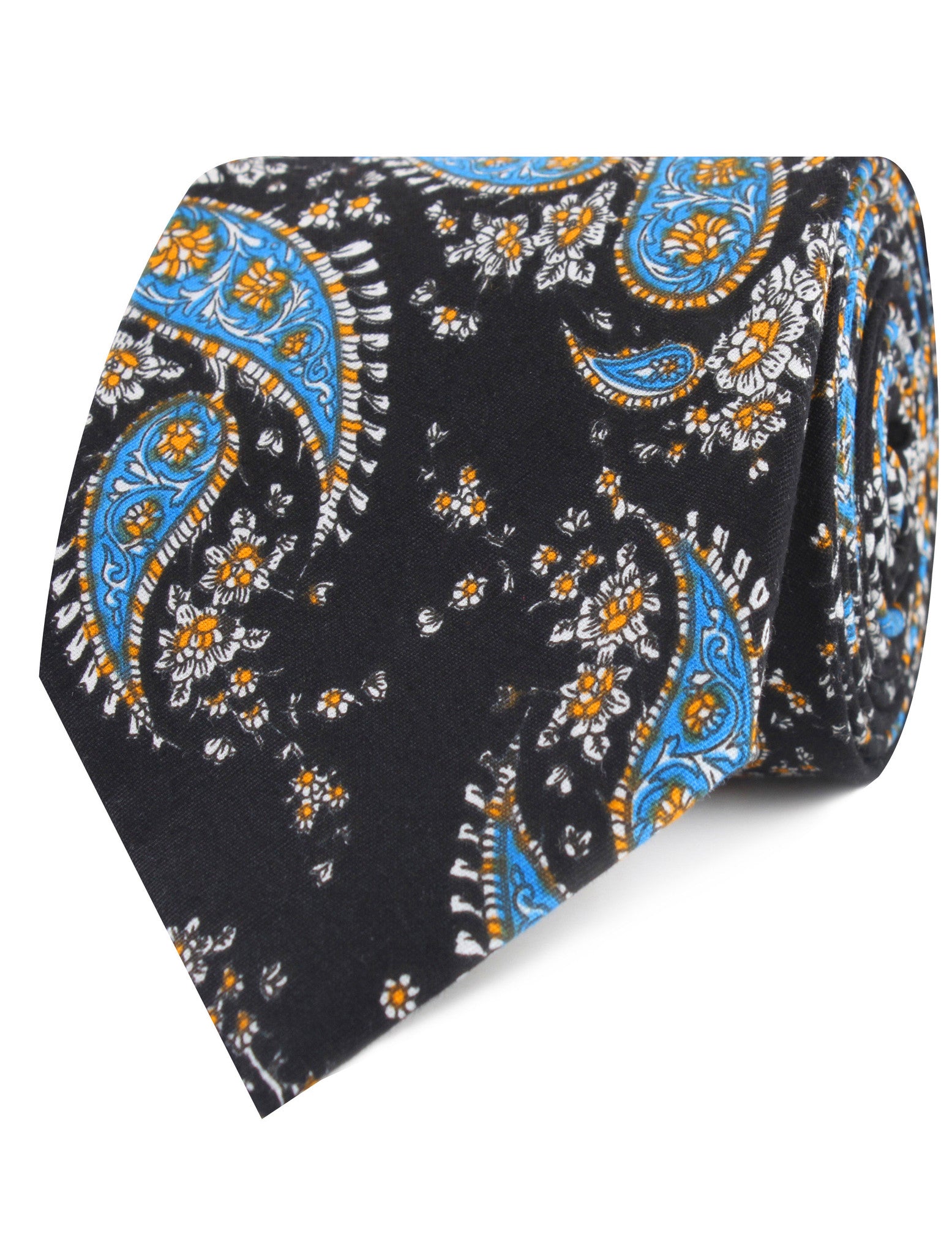 Venetian Lagoon Blue Paisley Tie