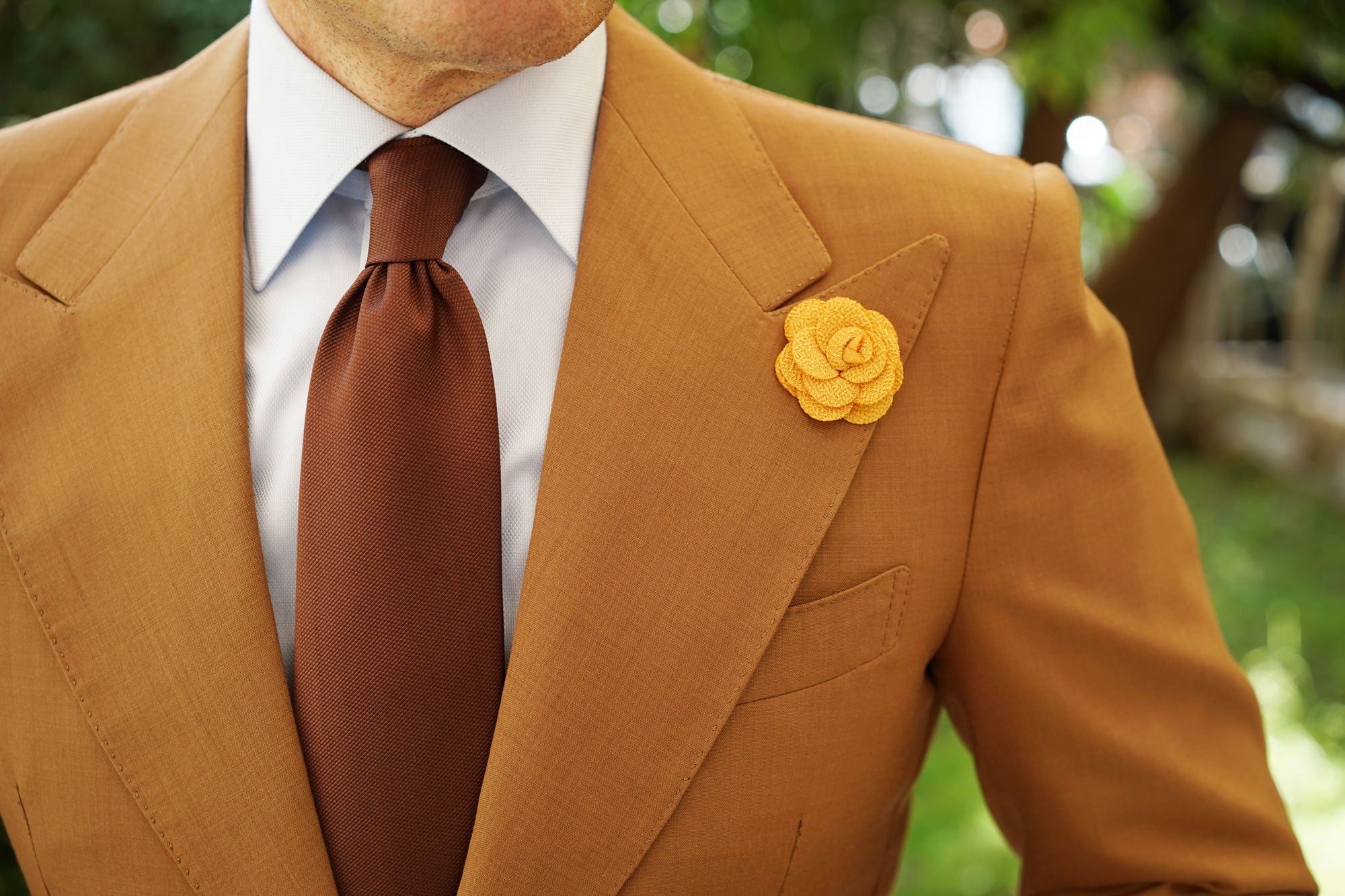 Butterscotch Lapel Flower