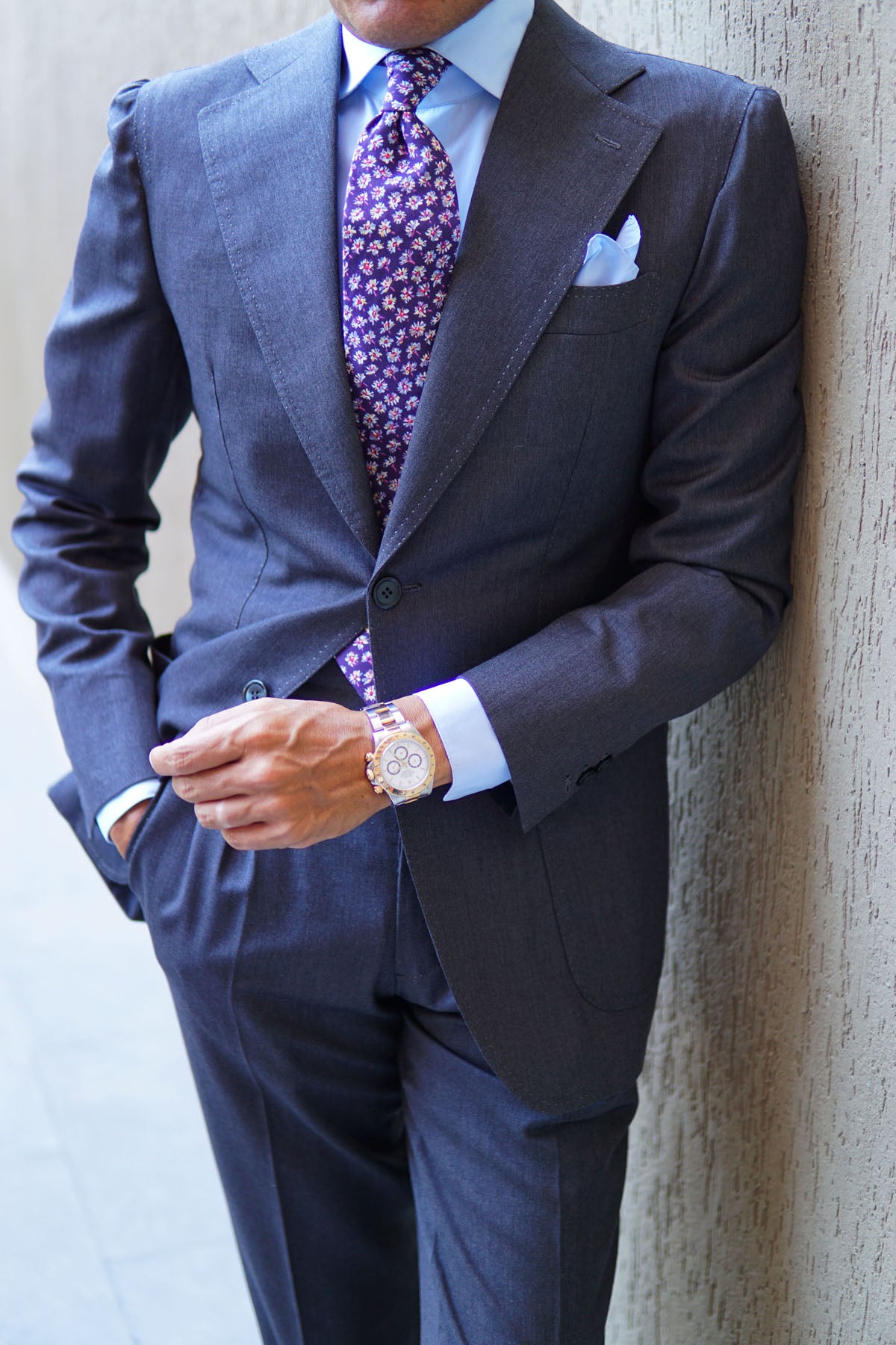 Culiacán Purple Floral Necktie