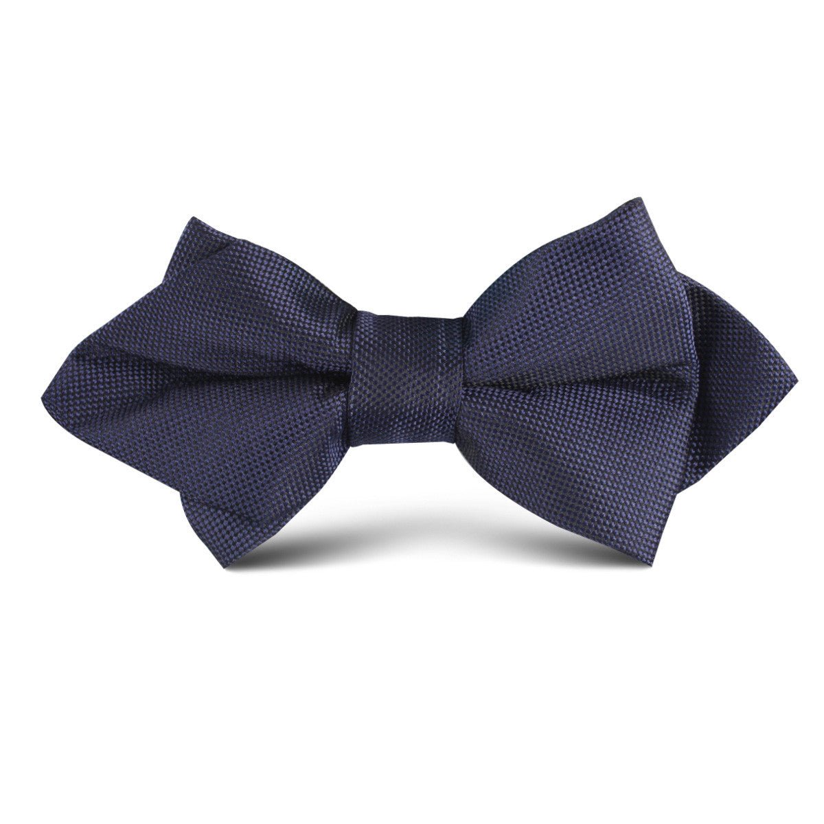 Nude Navy Blue Kids Diamond Bow Tie