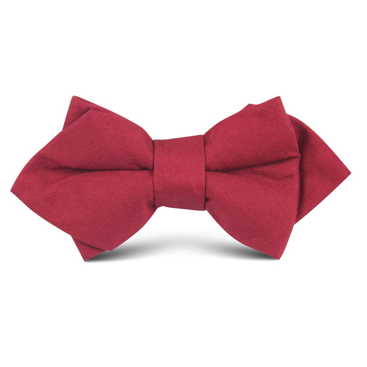 Maroon Cotton Kids Diamond Bow Tie