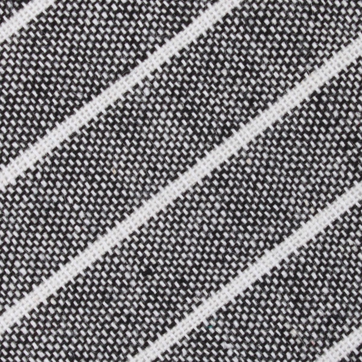 Kettle Linen Black Pinstripe Tie