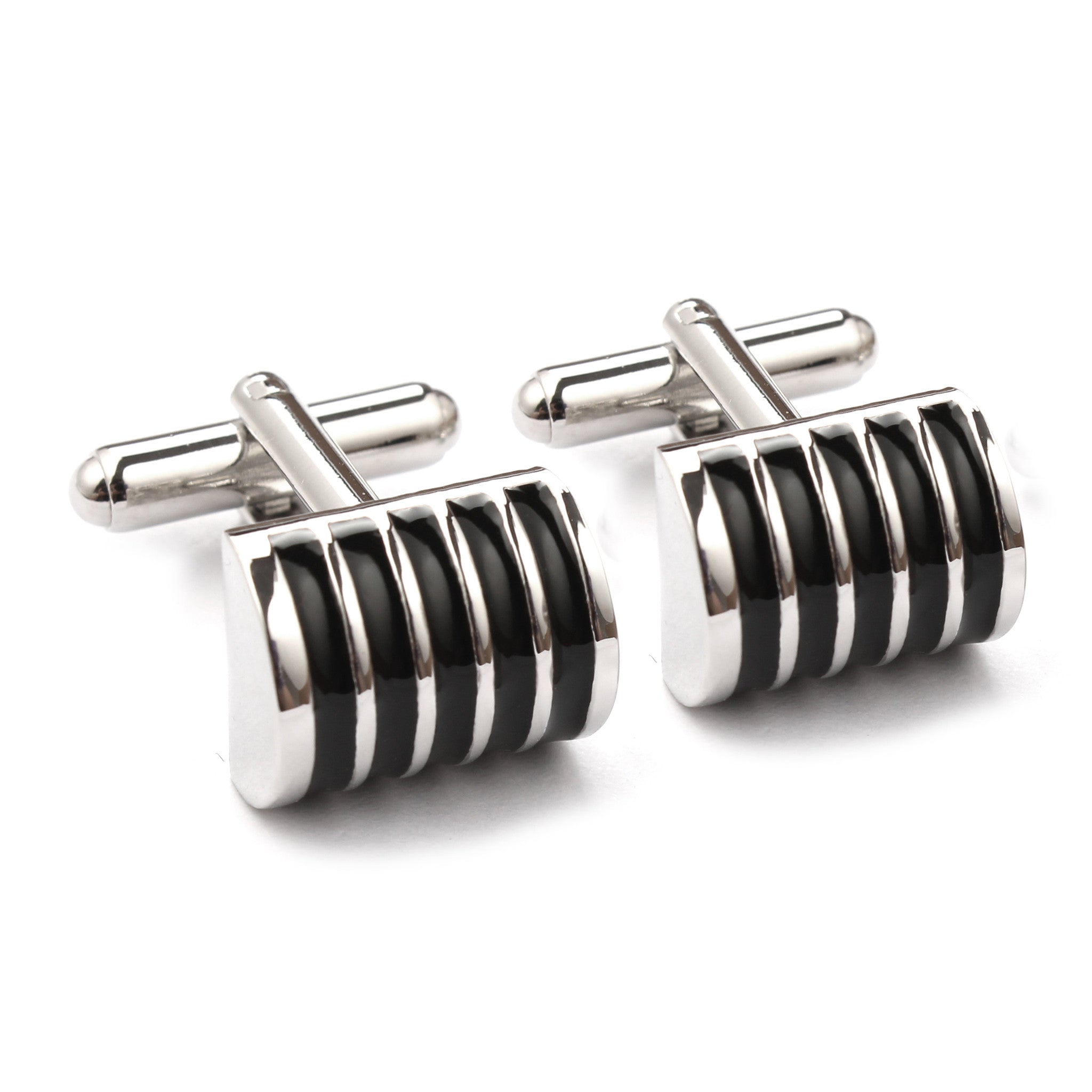 Black Horizontal Cufflinks