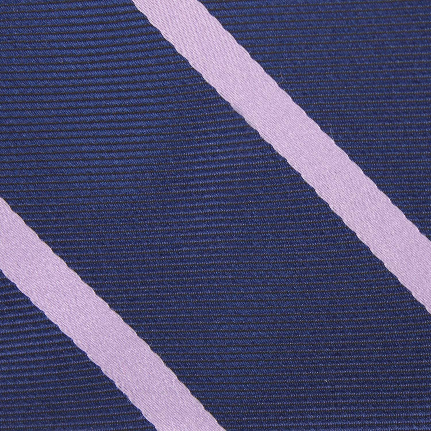 Navy Blue with Lavender Purple Stripes Necktie