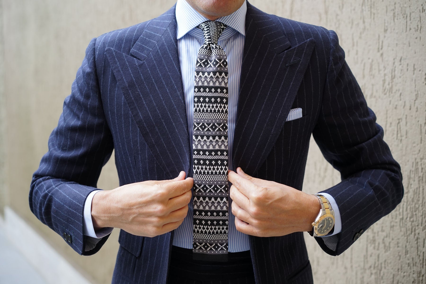 Mr Hartman Black Knitted Tie