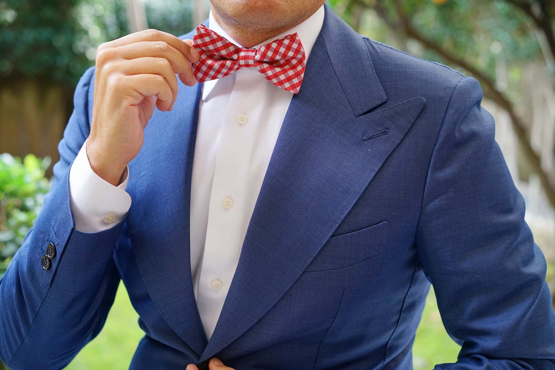 Red Gingham Bow Tie