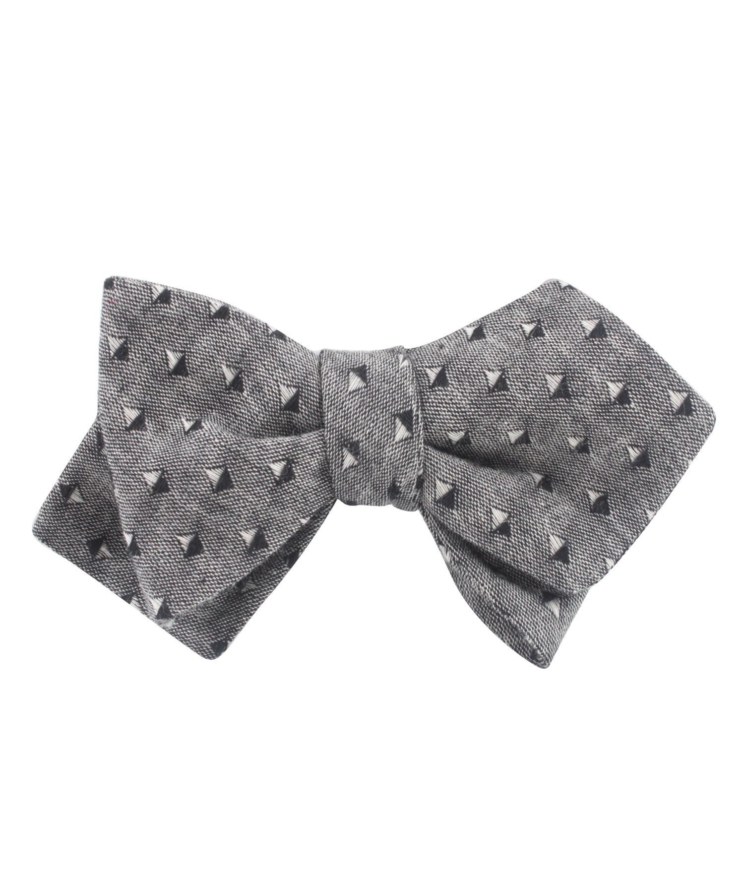 Inception Black Linen Diamond Self Bow Tie