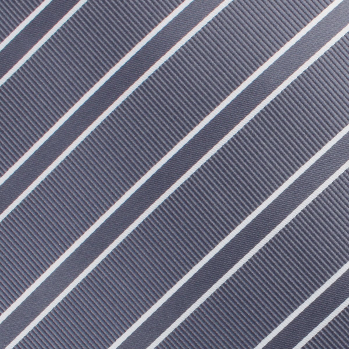 Graphite Charcoal Grey Double Stripe Skinny Tie