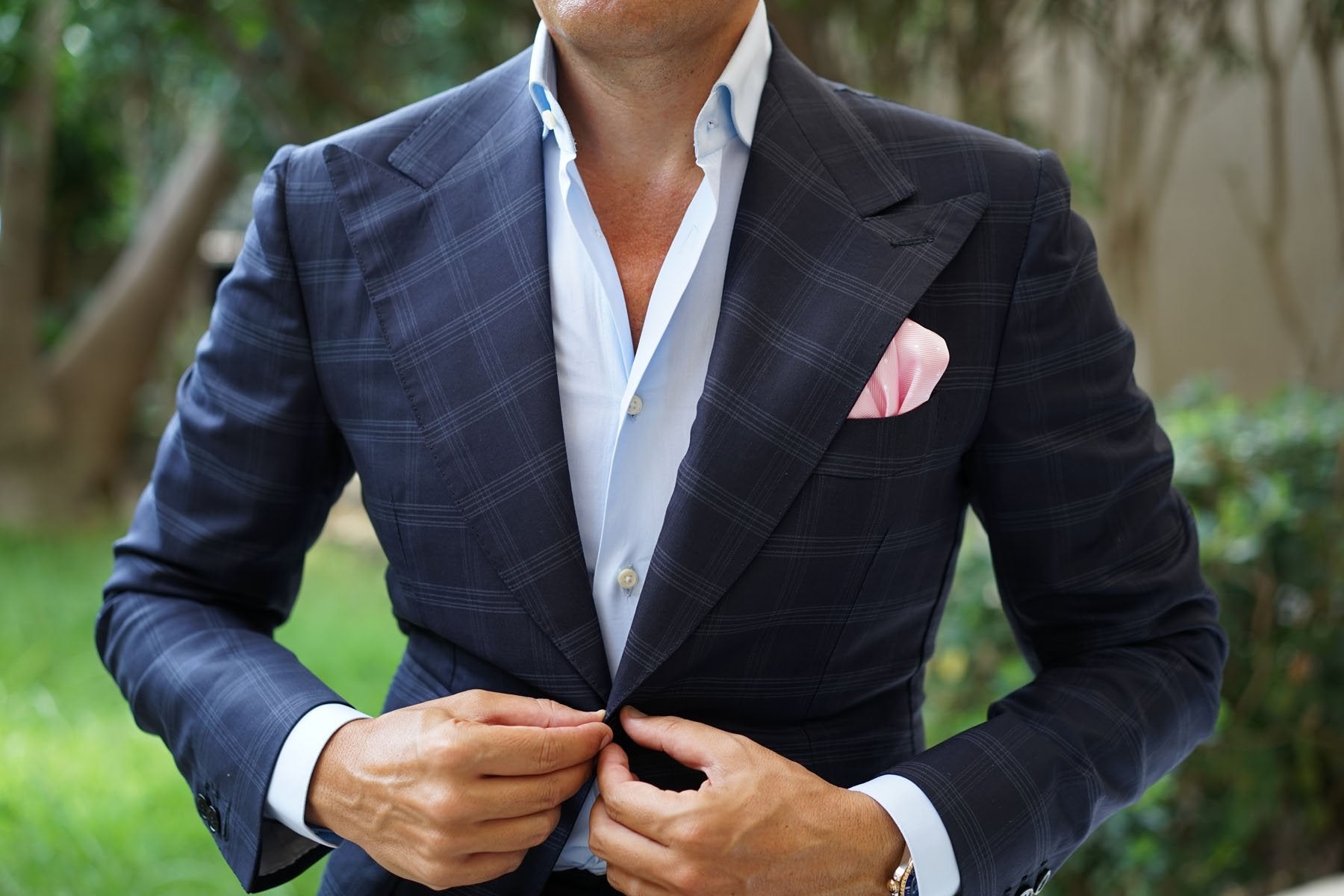 Soft Pink Polka Dots Pocket Square