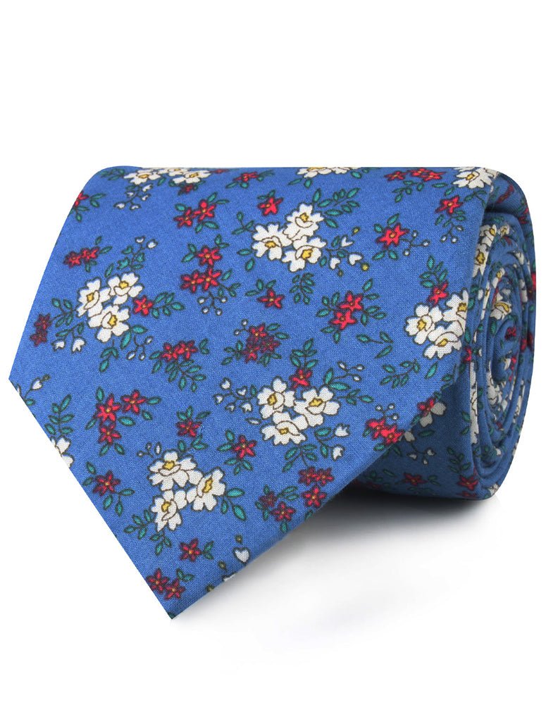 Ravenna Blue Floral Necktie