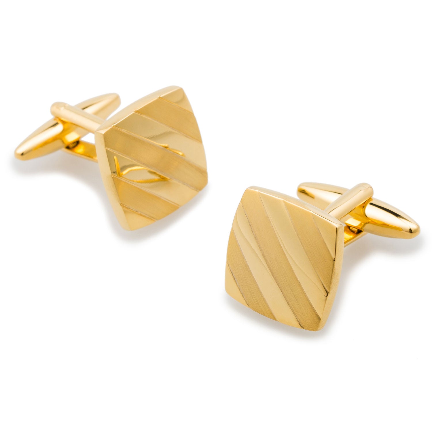 Great Khan Brushed Gold Cufflinks