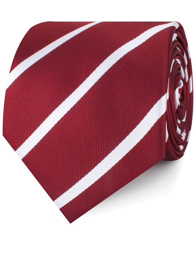 Royal Burgundy Striped Necktie