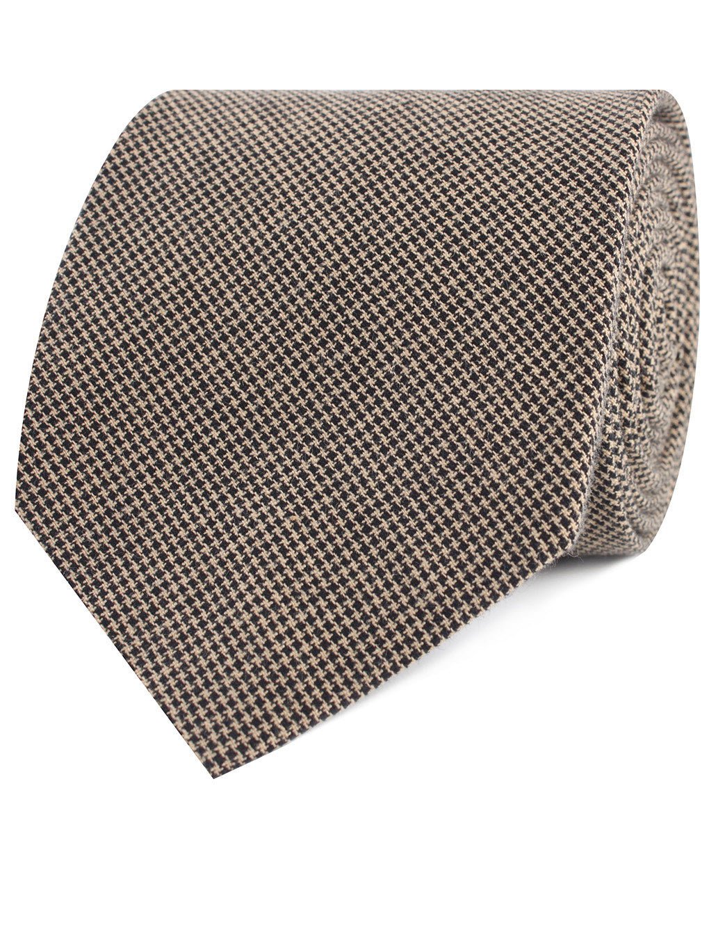 Khaki Black Houndstooth Blend Tie