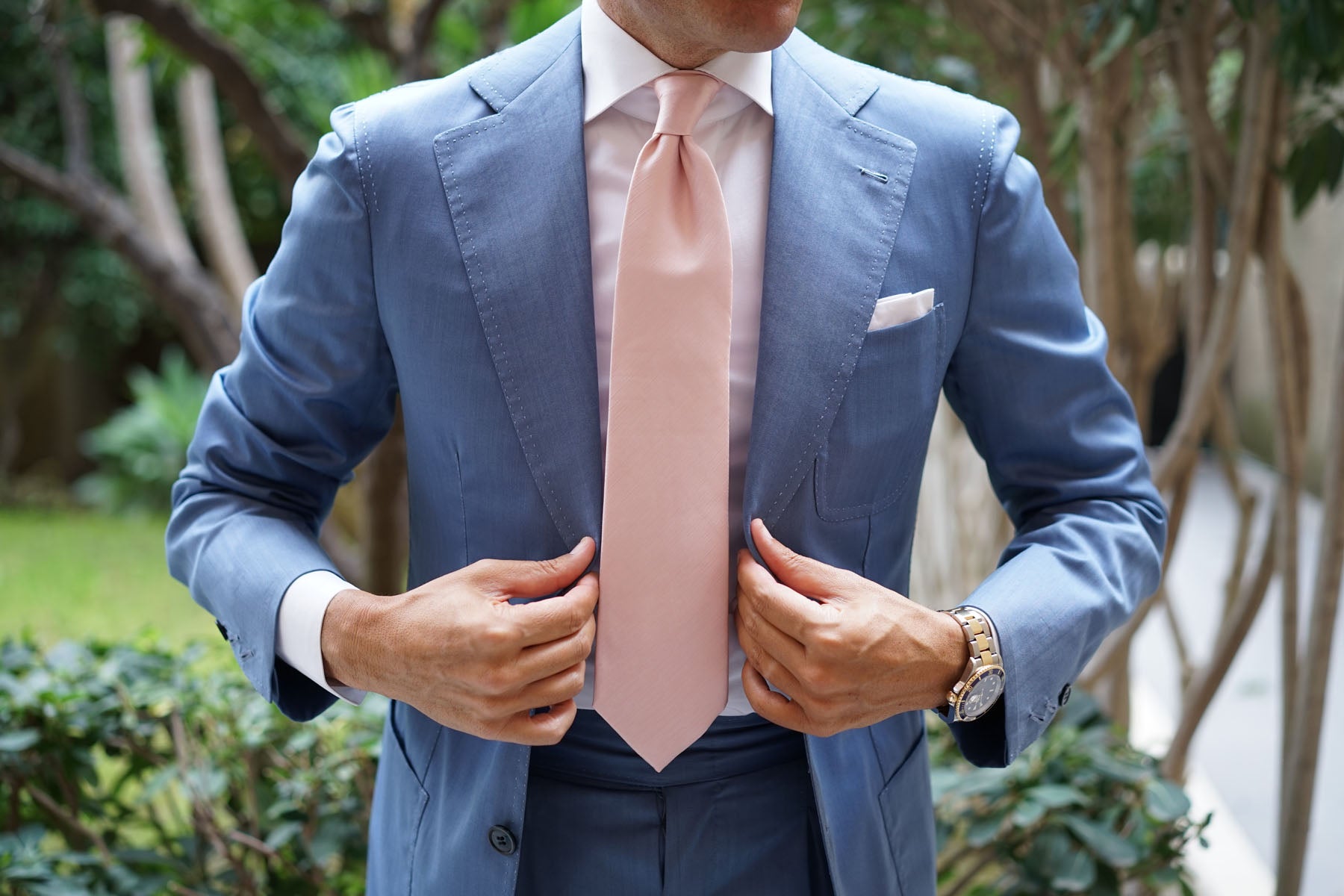 Peach Slub Necktie