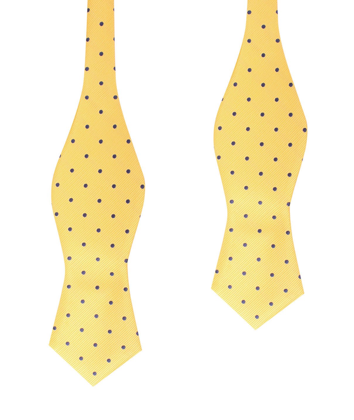 Yellow with Polka Dots Self Tie Diamond Tip Bow Tie