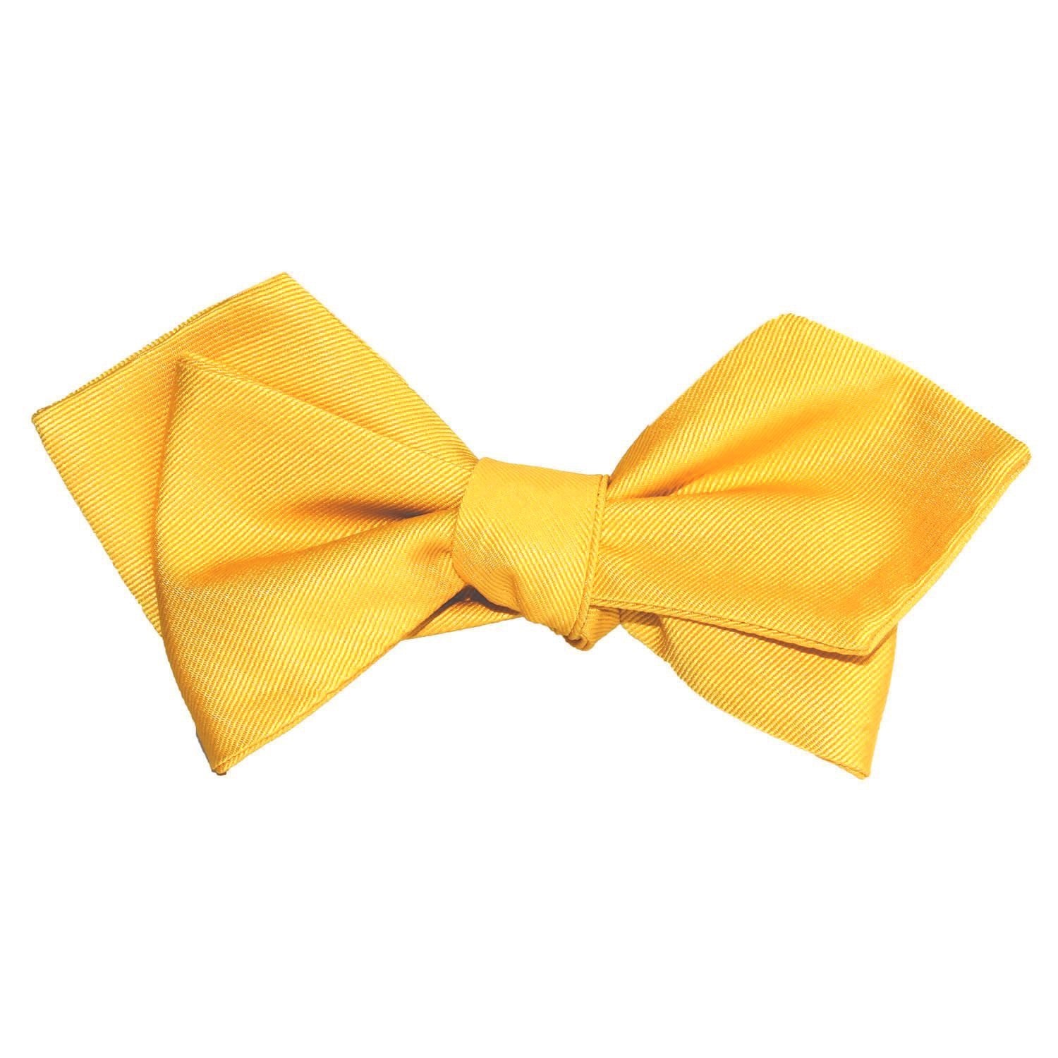 Banana Yellow Self Tie Diamond Tip Bow Tie