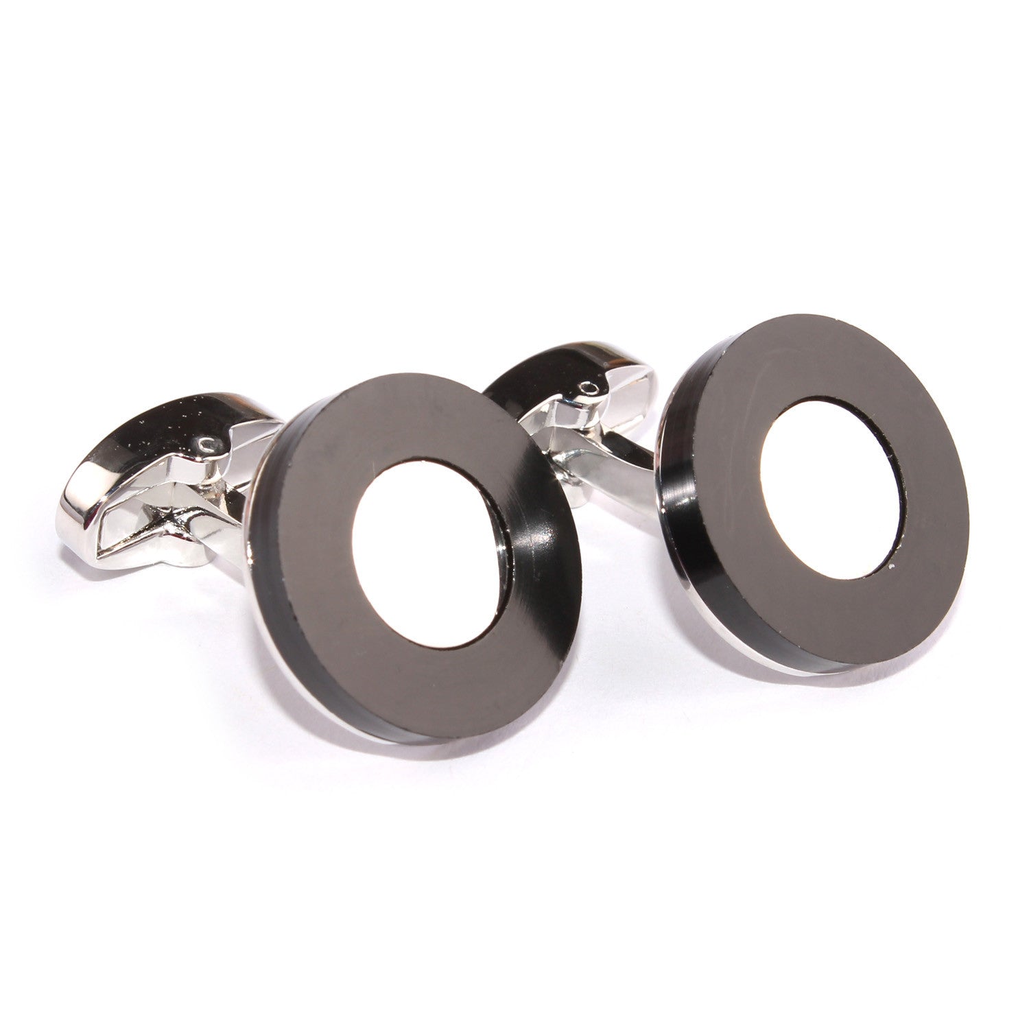 The Kingsman Black and Silver Cufflinks