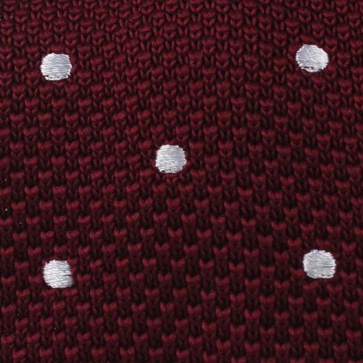 Pesci Mahogany Polkadot Knitted Tie