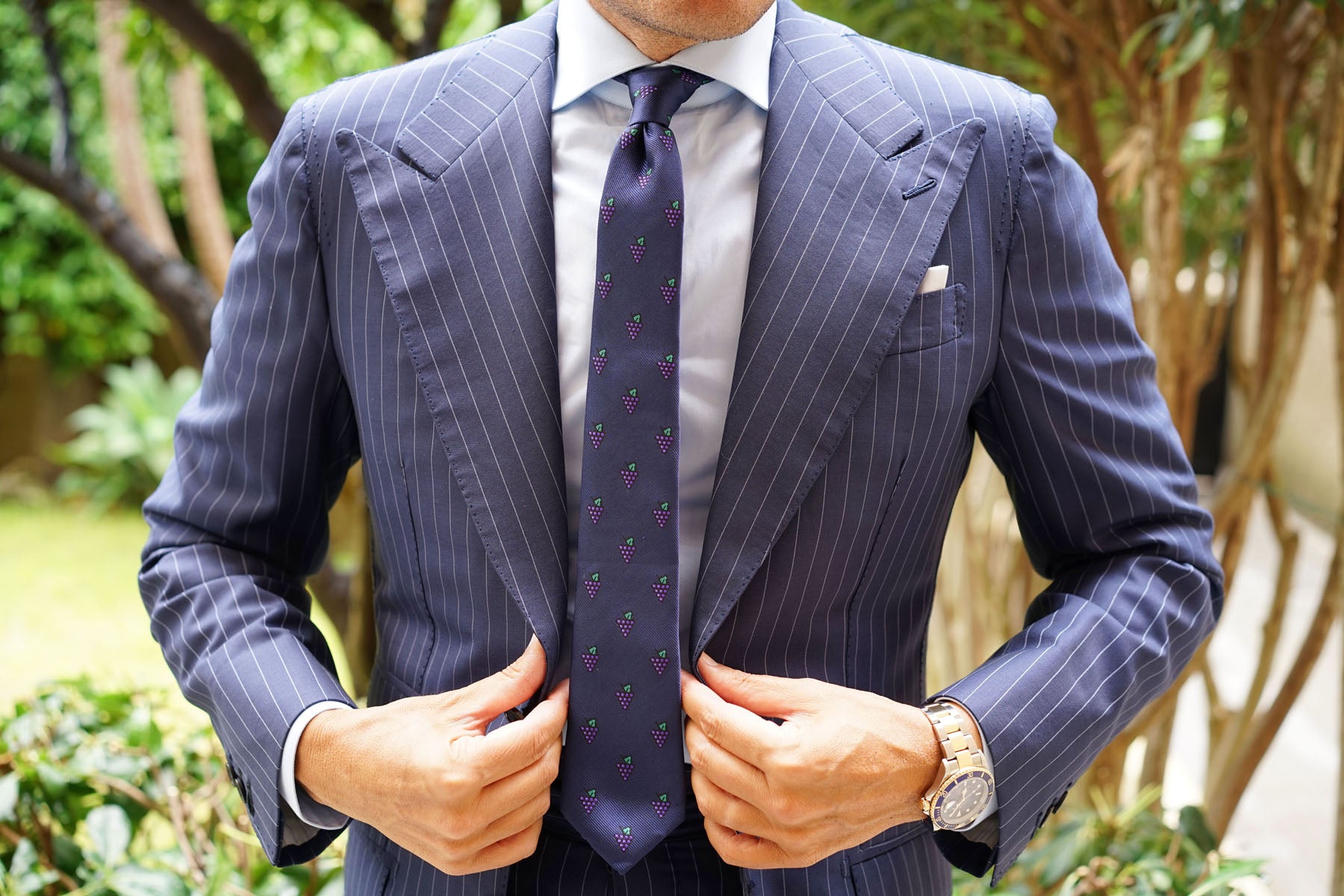 Purple Grapes Skinny Tie