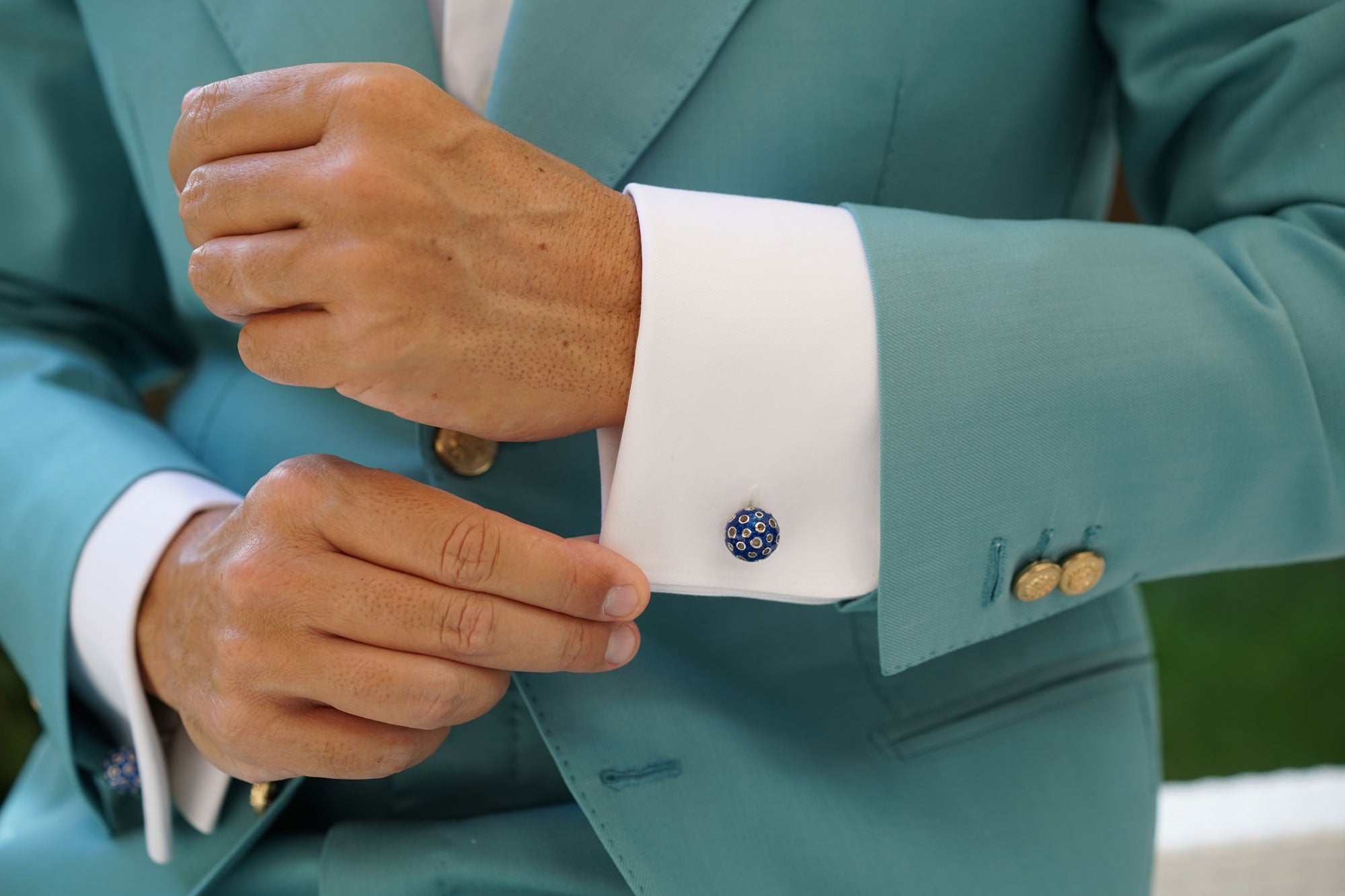 Blue Dragon Egg Cufflinks