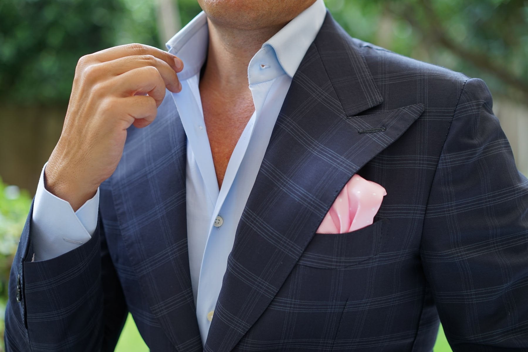 Soft Pink Polka Dots Pocket Square