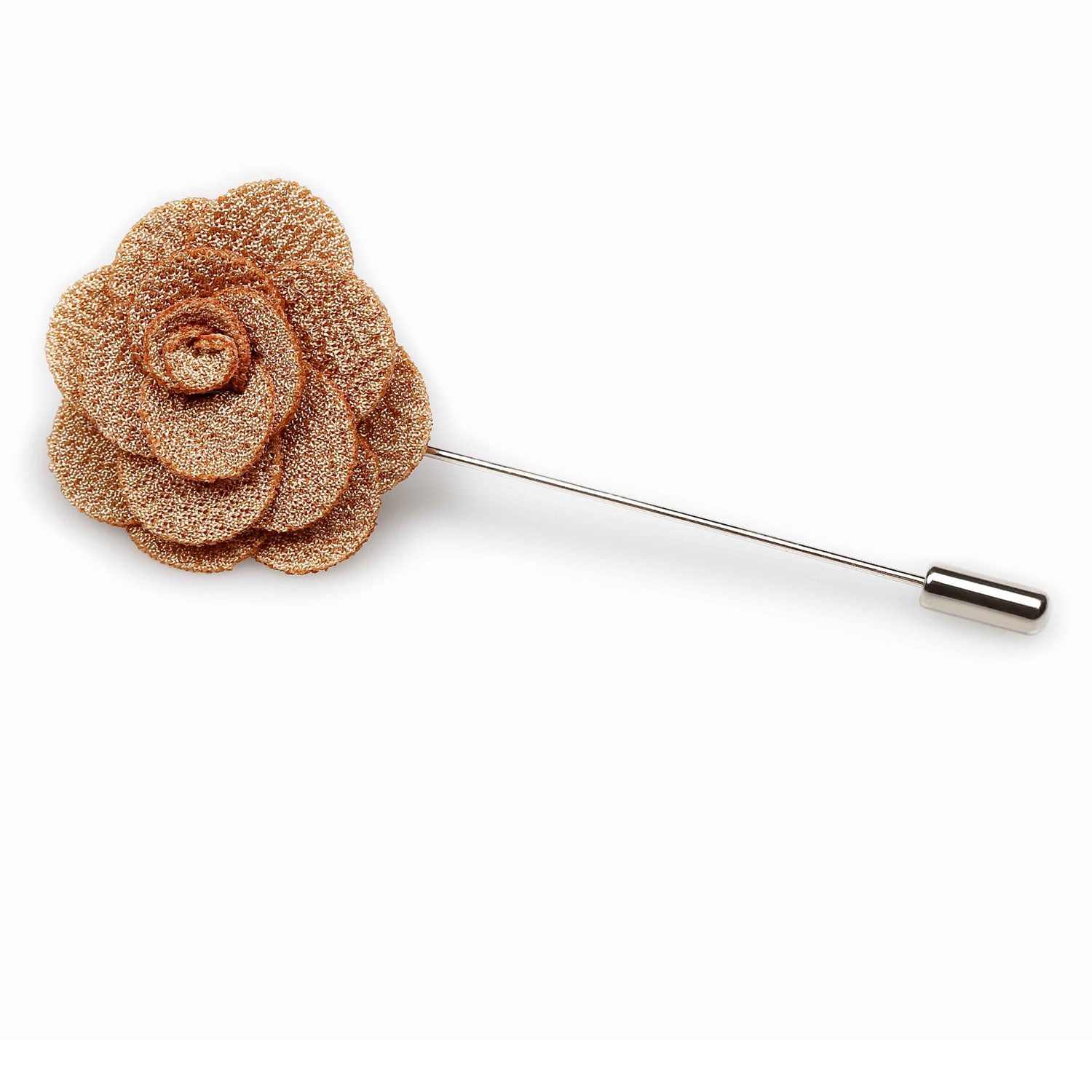 Mini Chino Brown Lapel Flower