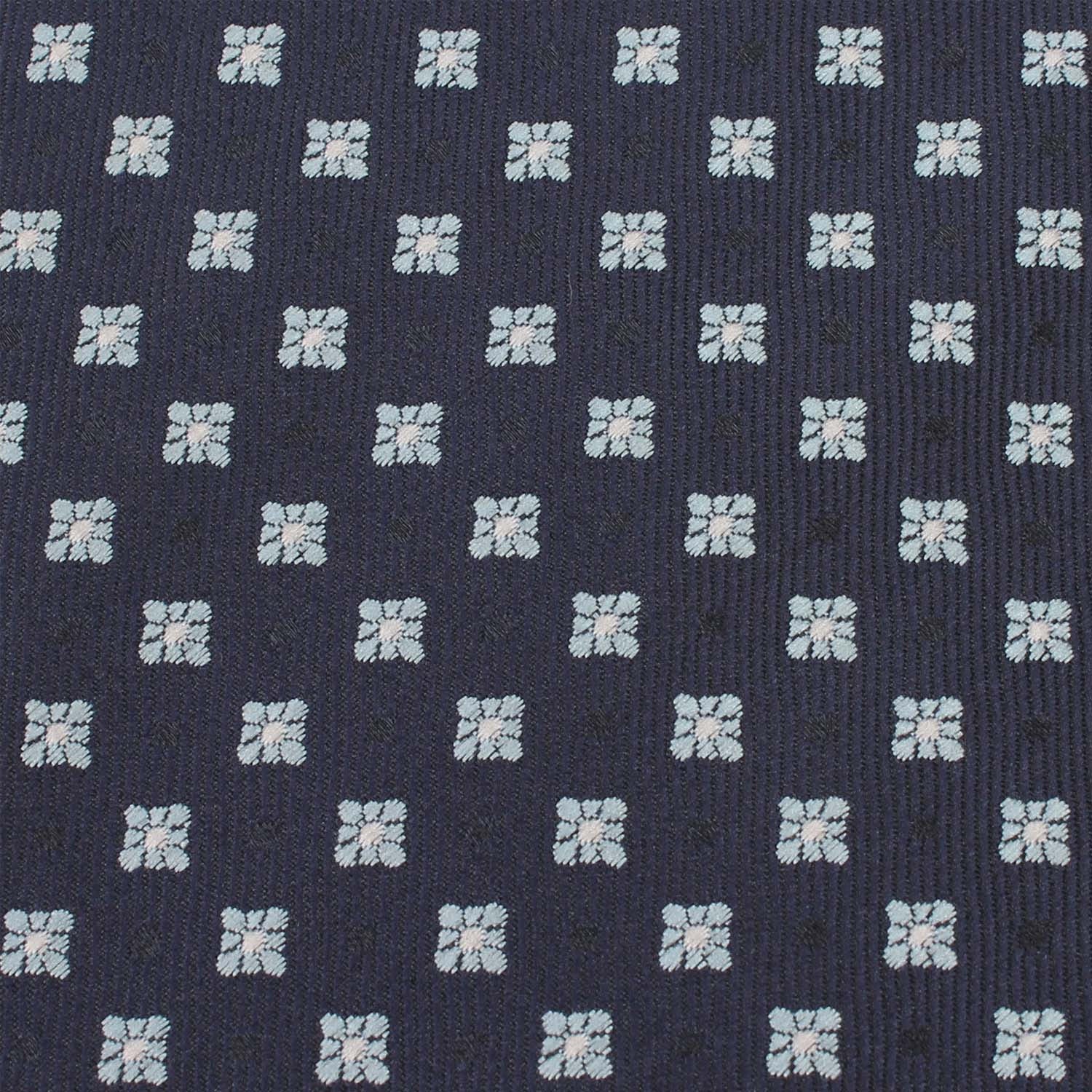 Navy Blue with Light Blue Pattern - Bow Tie