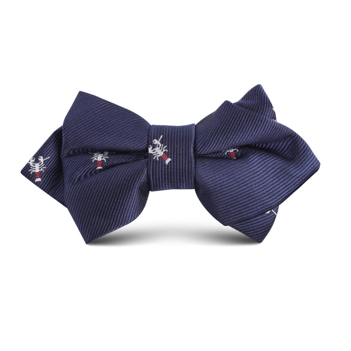 Navy Blue Lobster Kids Diamond Bow Tie