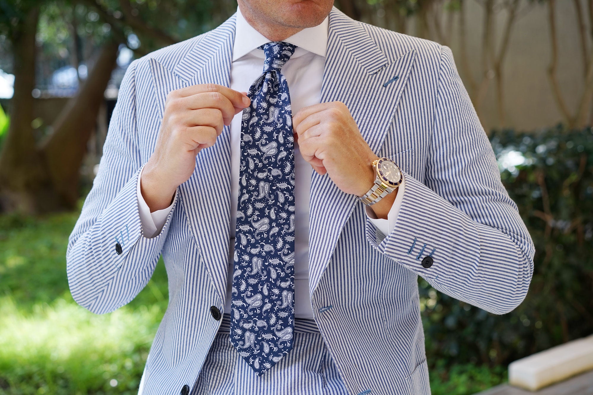 Moroccan Blue Paisley Necktie