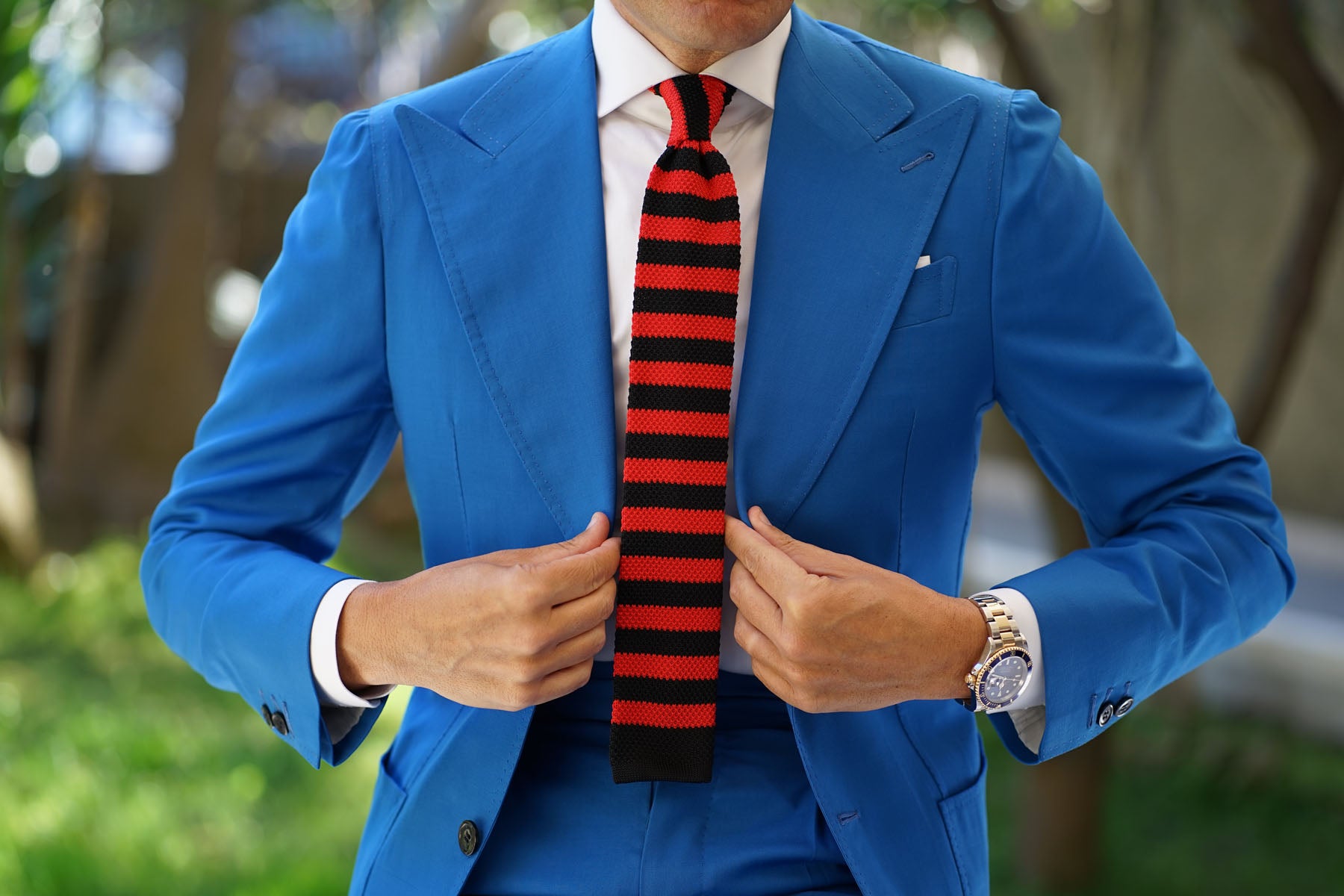 Redford Black & Red Knitted Tie