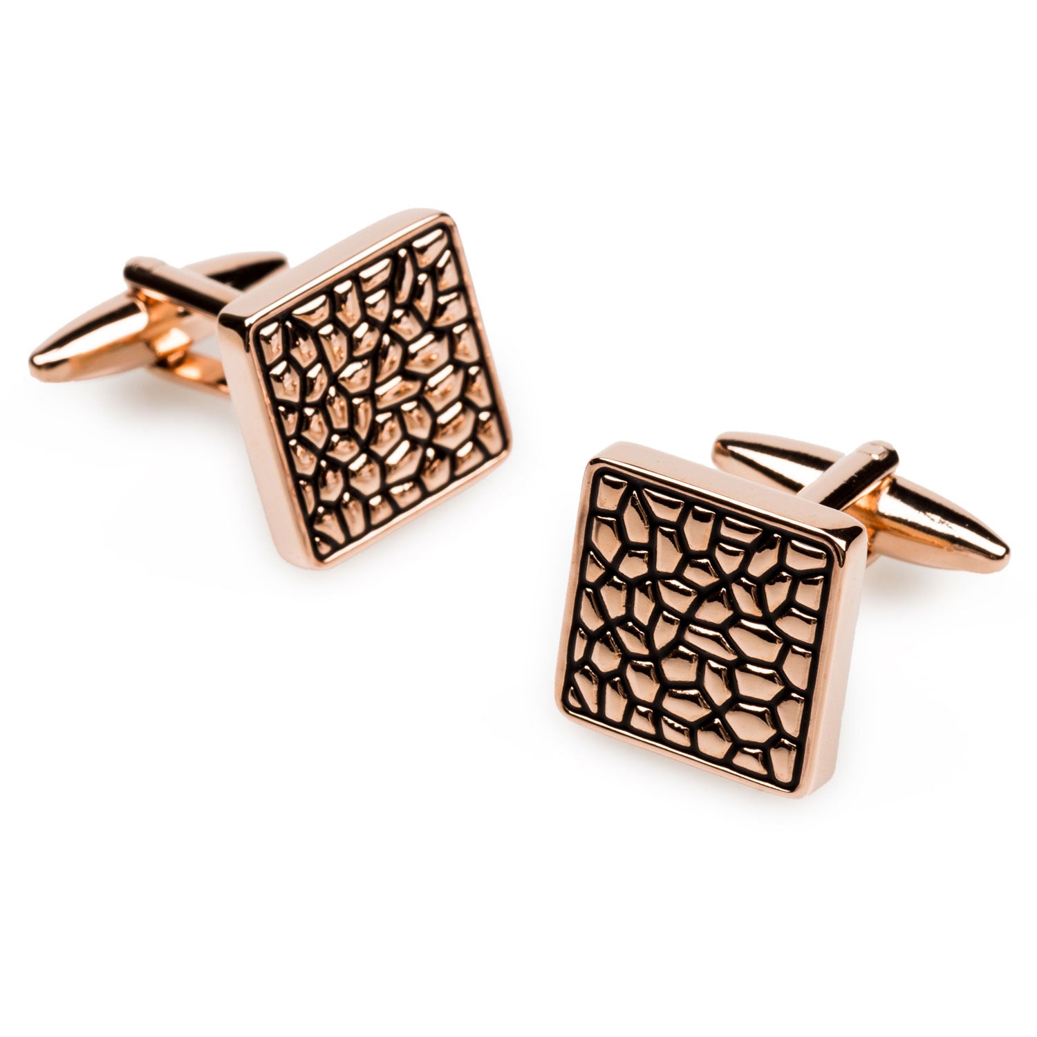 Rose Gold Pebble Cufflinks