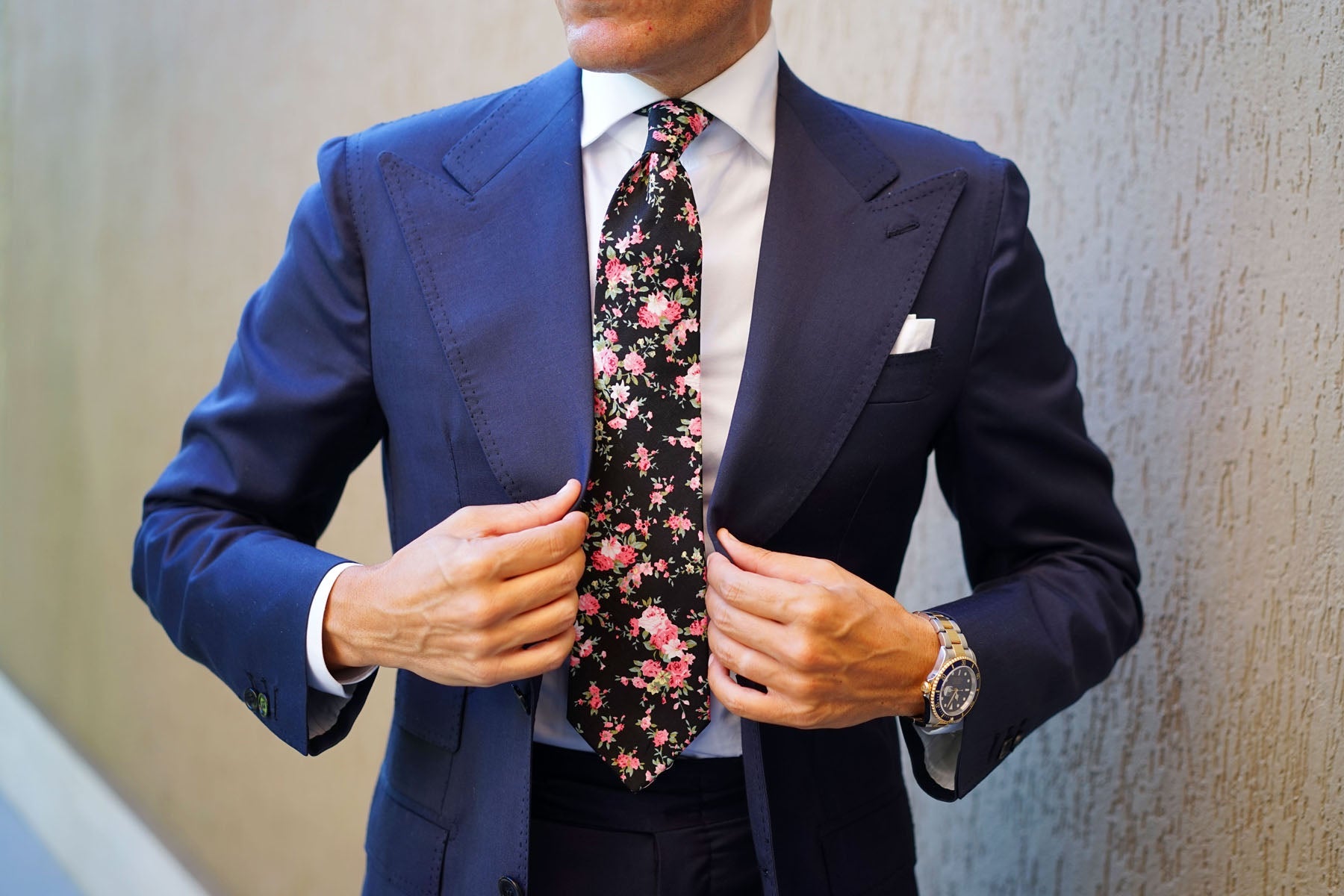 Carnation Floral Pink Tie