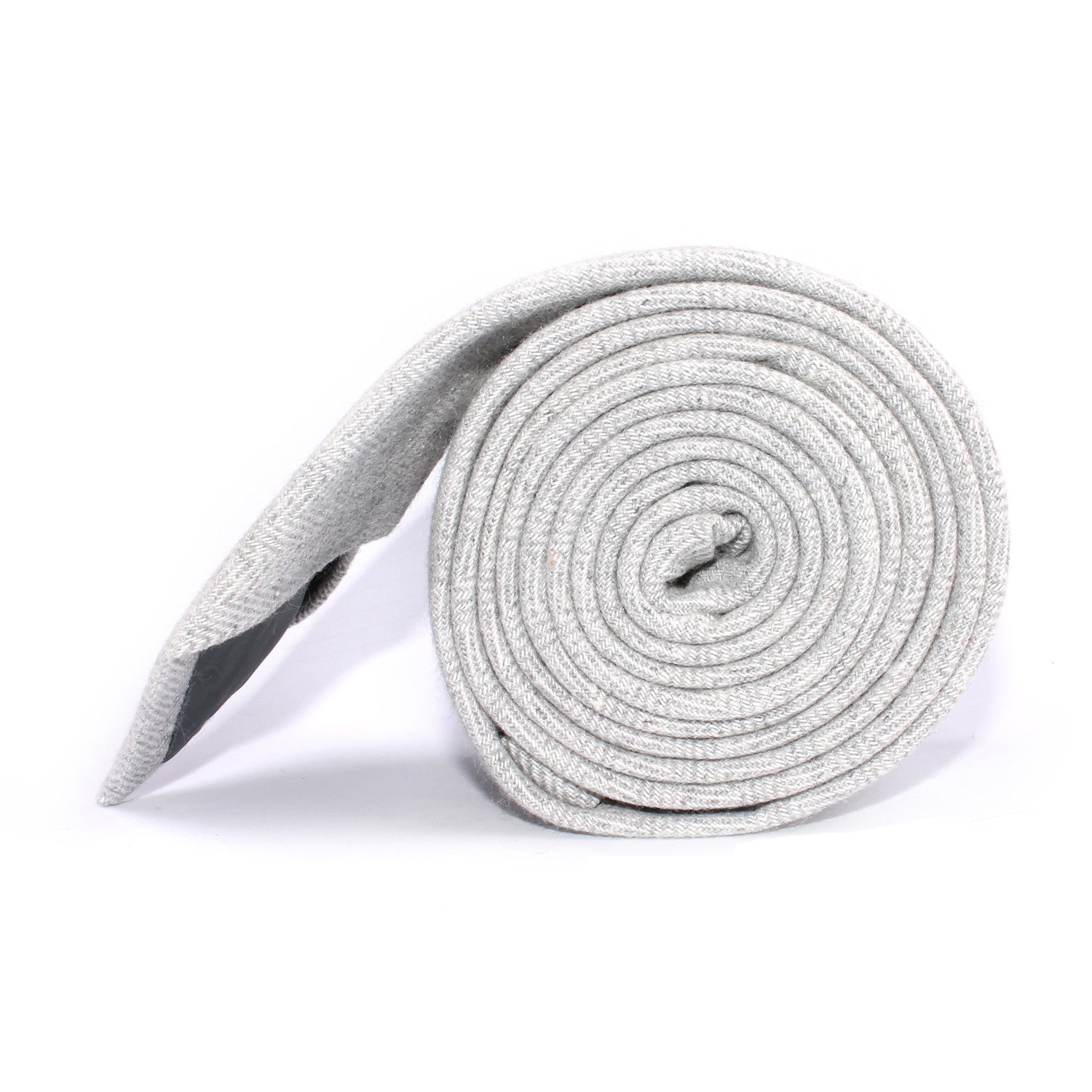 Light Grey Herringbone Linen Necktie