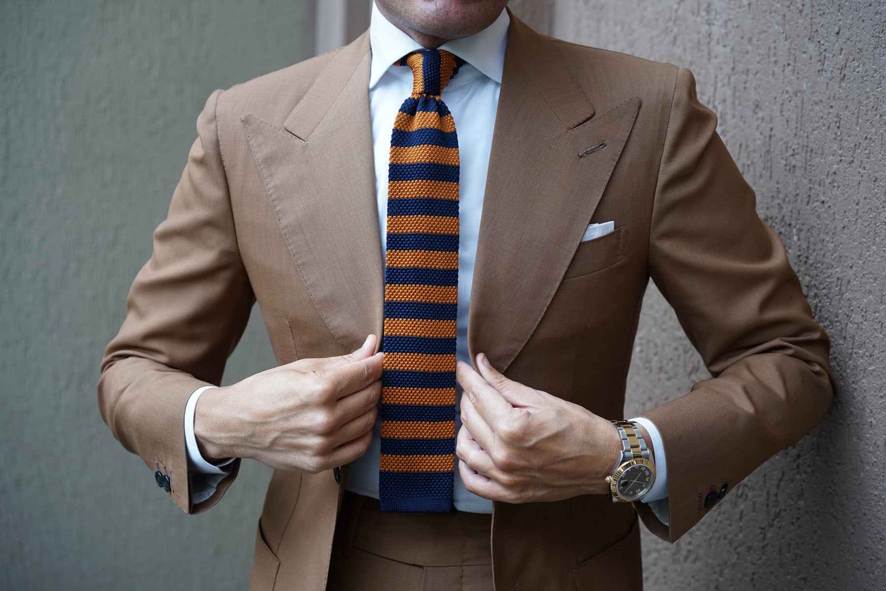 The Italian Flair Brown Knitted Tie