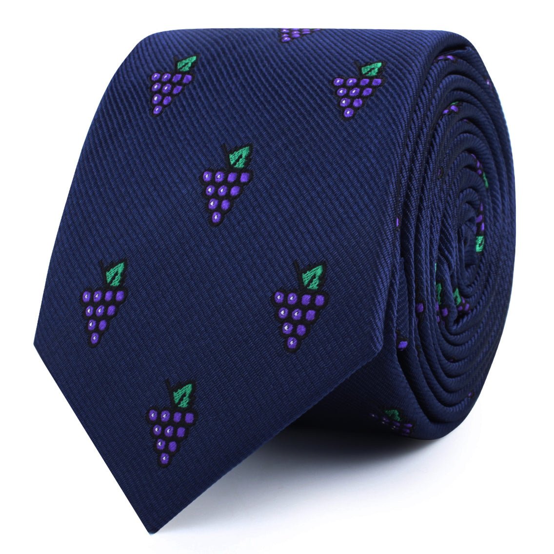 Purple Grapes Skinny Tie