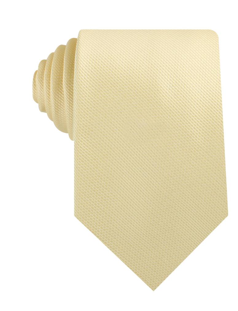 Canary Blush Yellow Weave Necktie