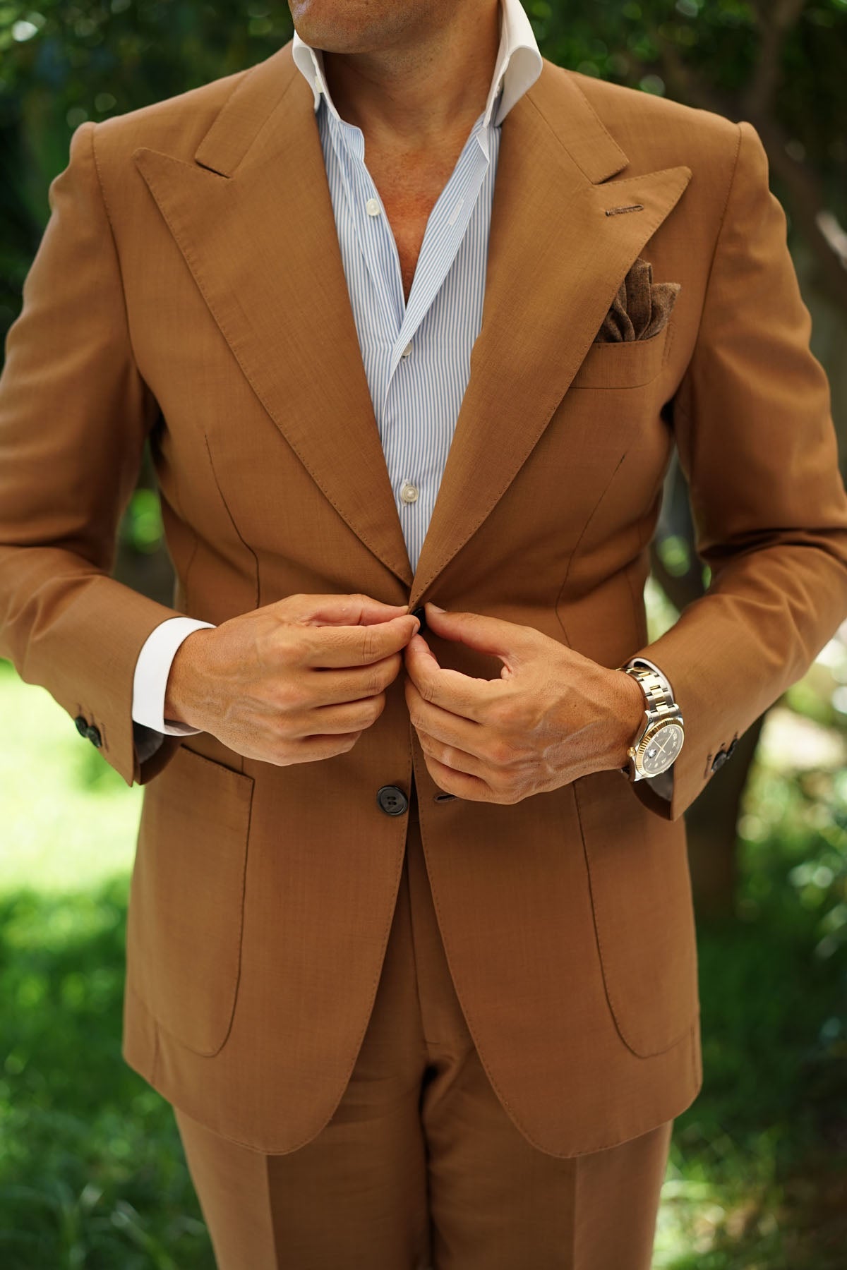 Monaco Brown Pocket Square