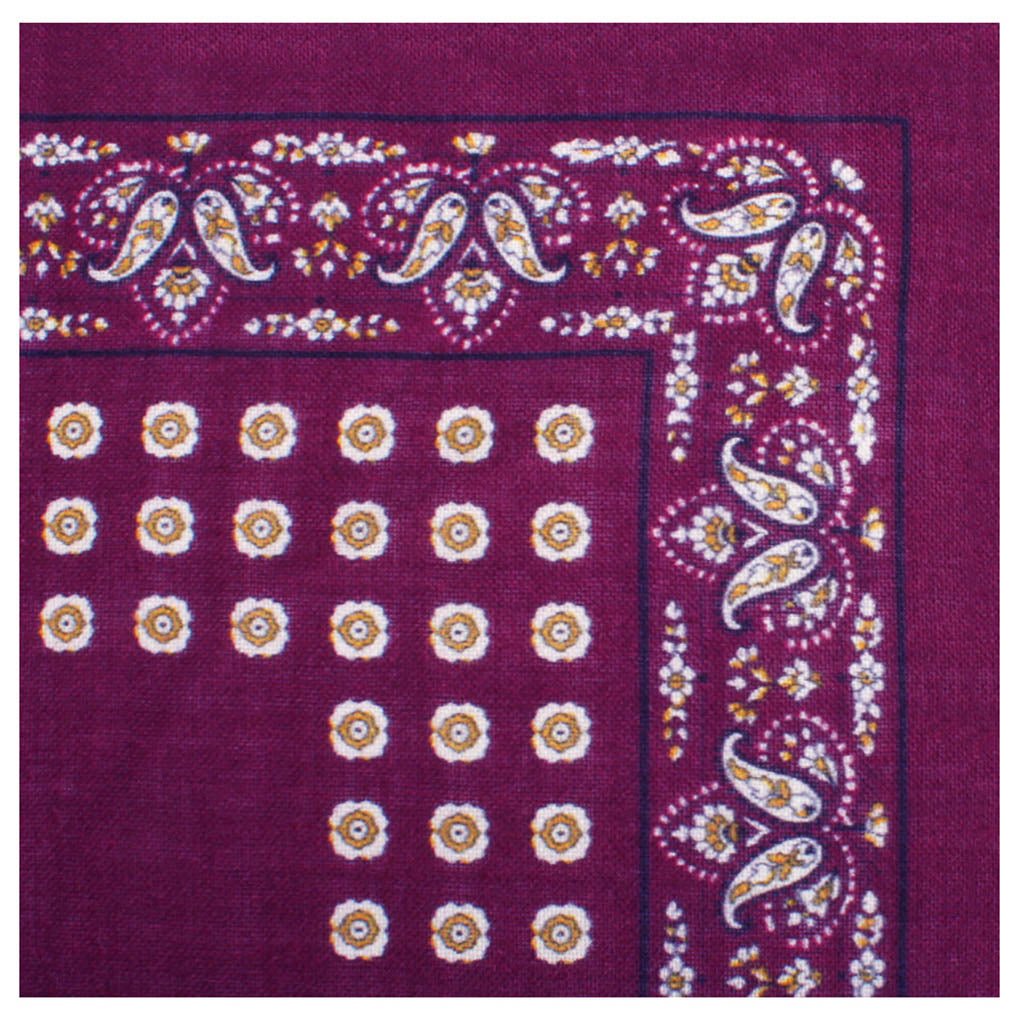 Mountbatten Burgundy Wool Pocket Square