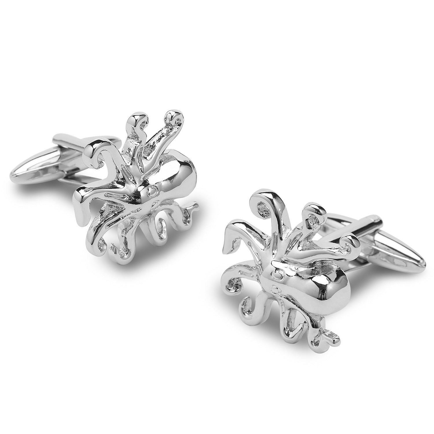 Silver Ghost Octopus Cufflinks