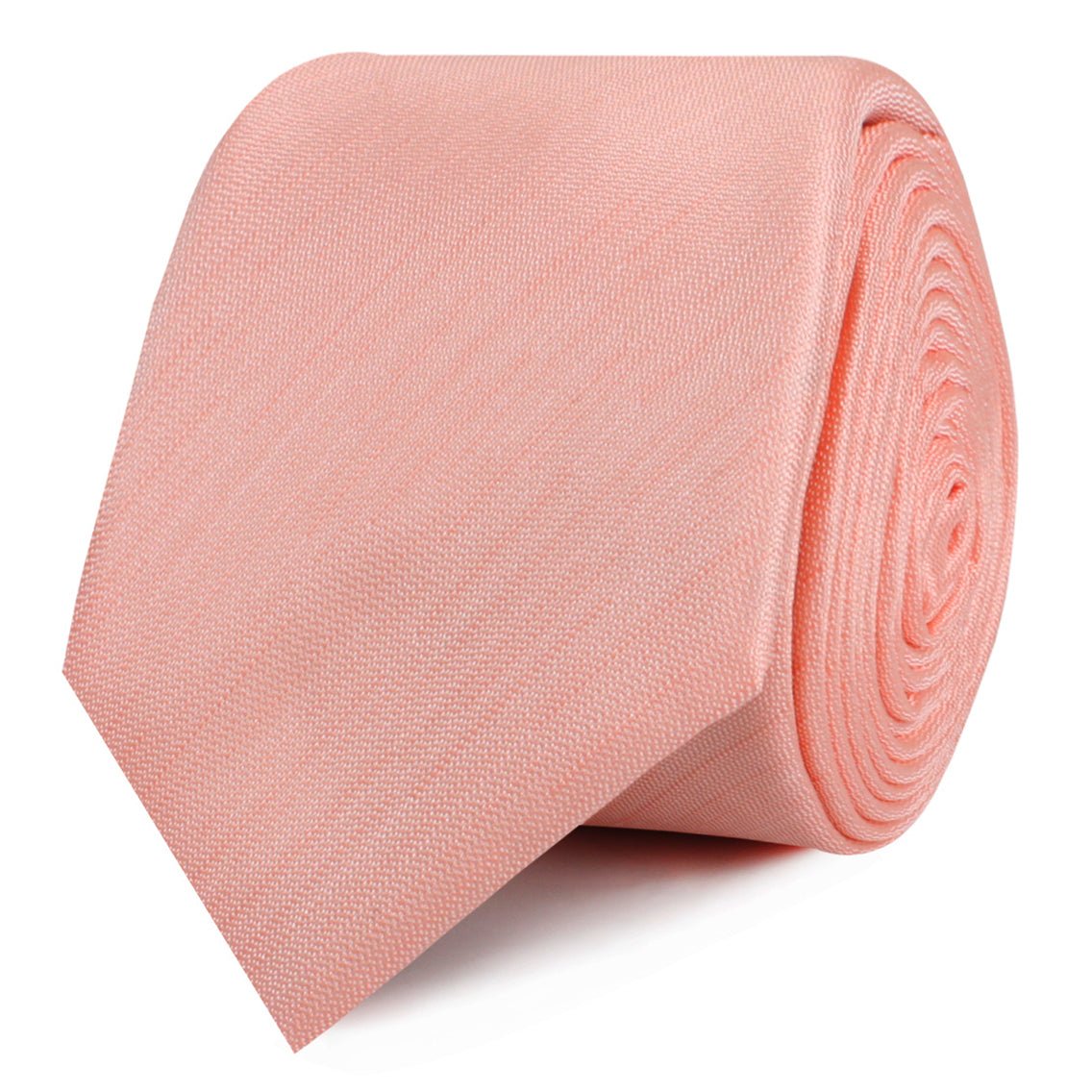 Peach Grain Skinny Tie