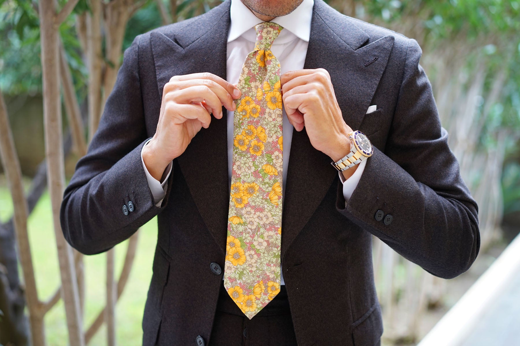 Jeju Island Floral Necktie