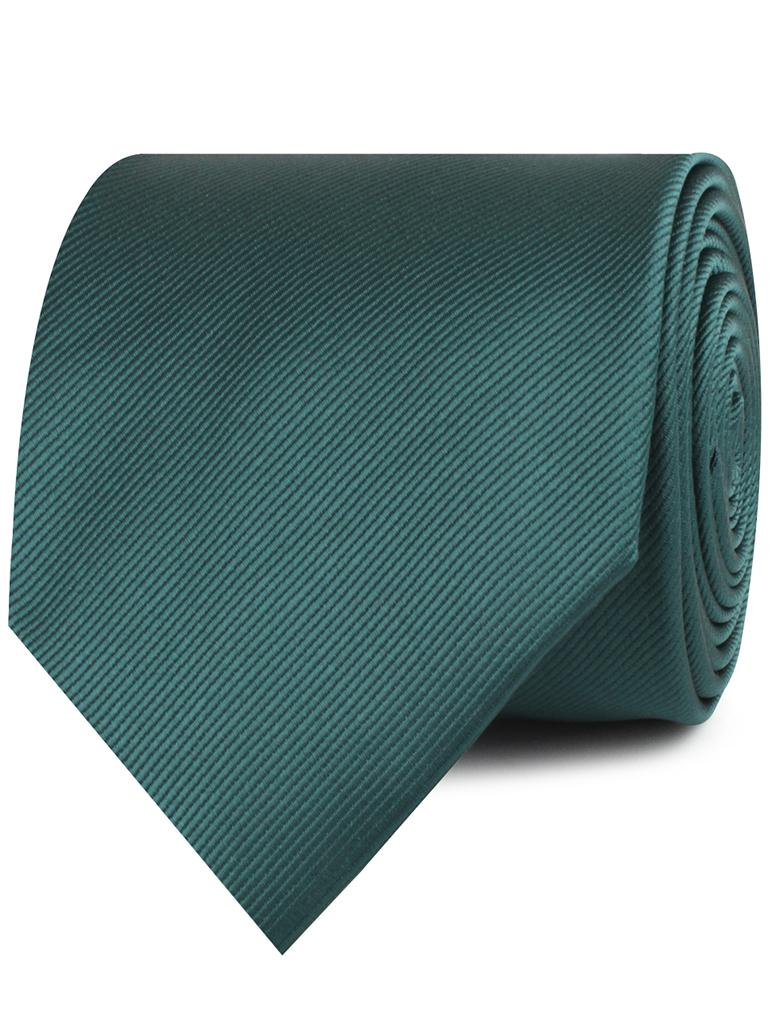 Juniper Dark Green Twill Necktie