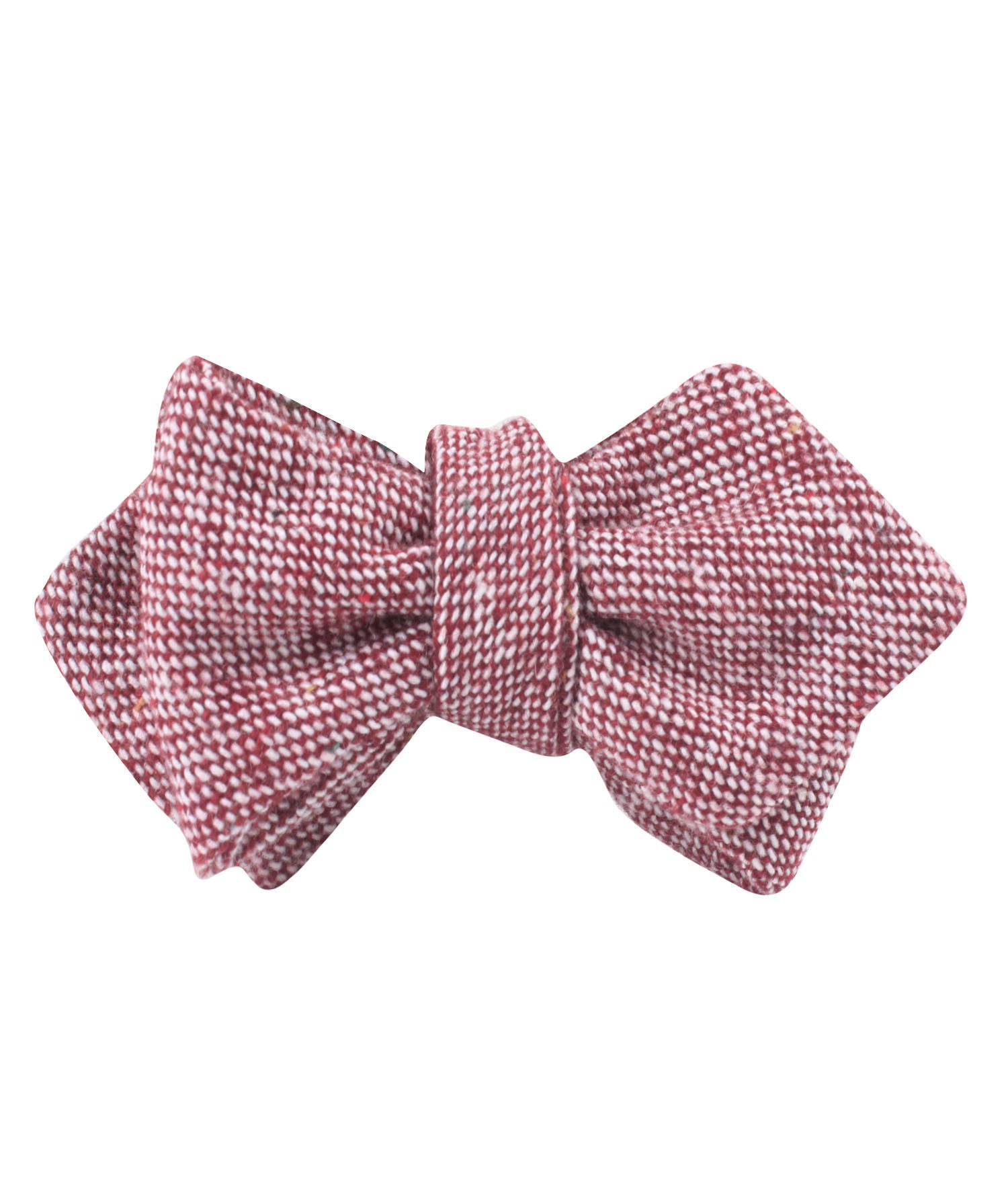 Burgundy Sharkskin Diamond Self Bow Tie