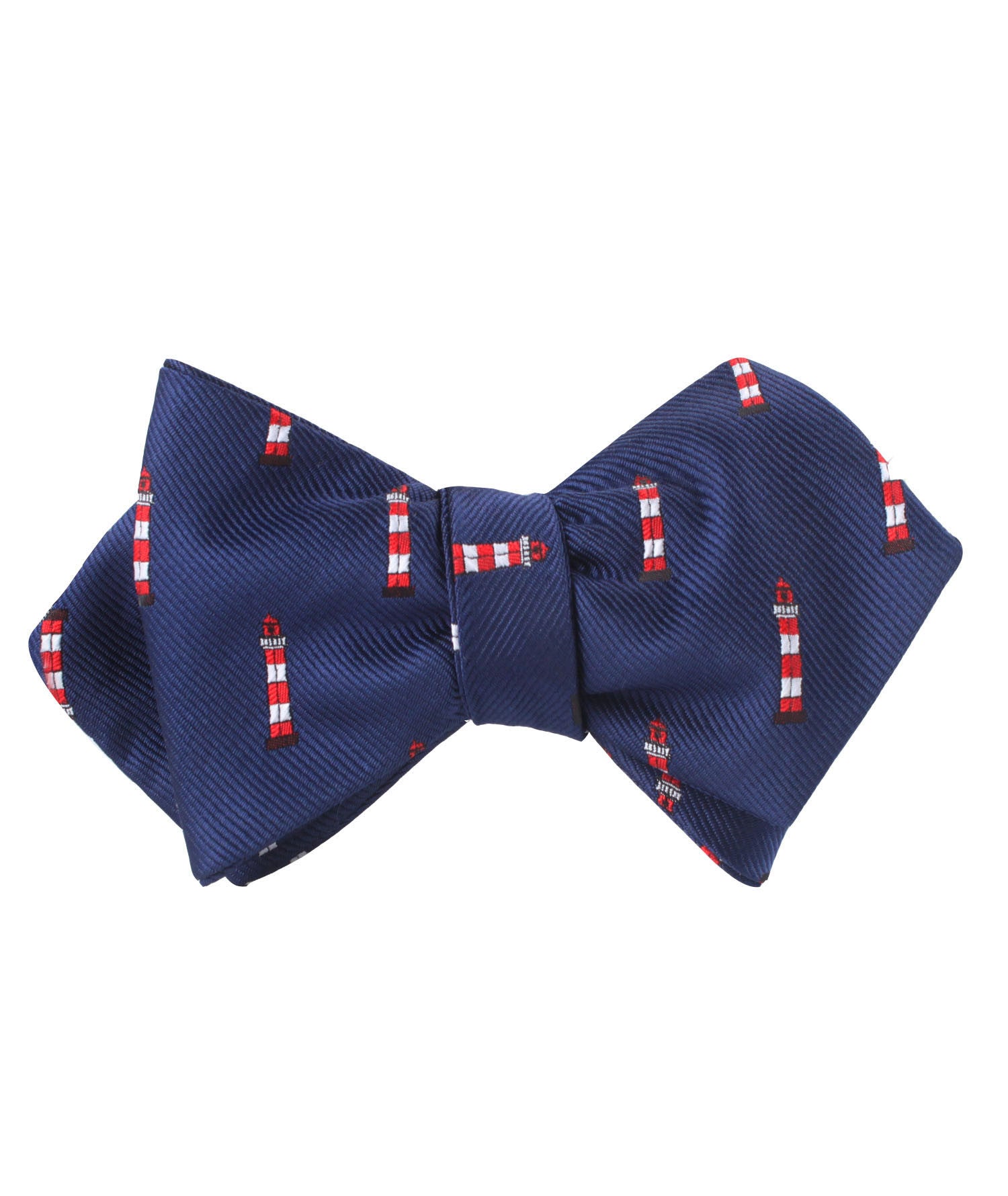 Nautical Lighthouse Diamond Self Bow Tie