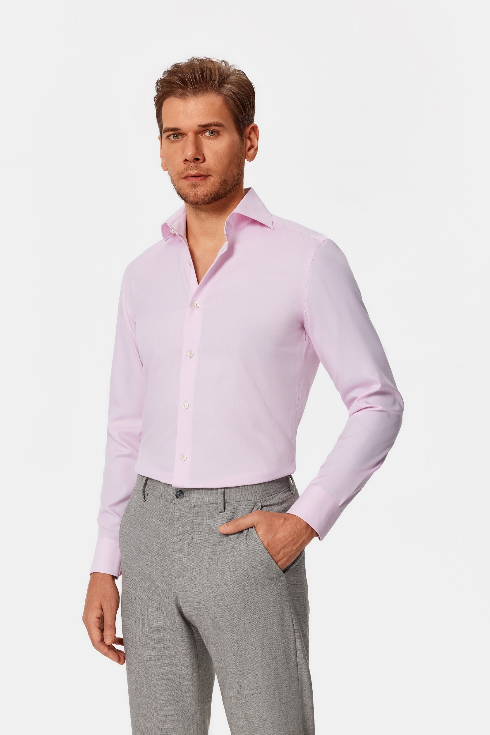 Pacelli Pink Oxford Shirt