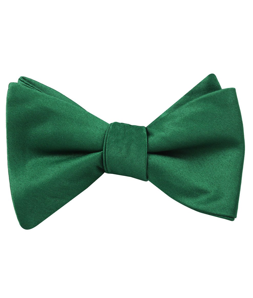 Juniper Green Satin Self Bow Tie