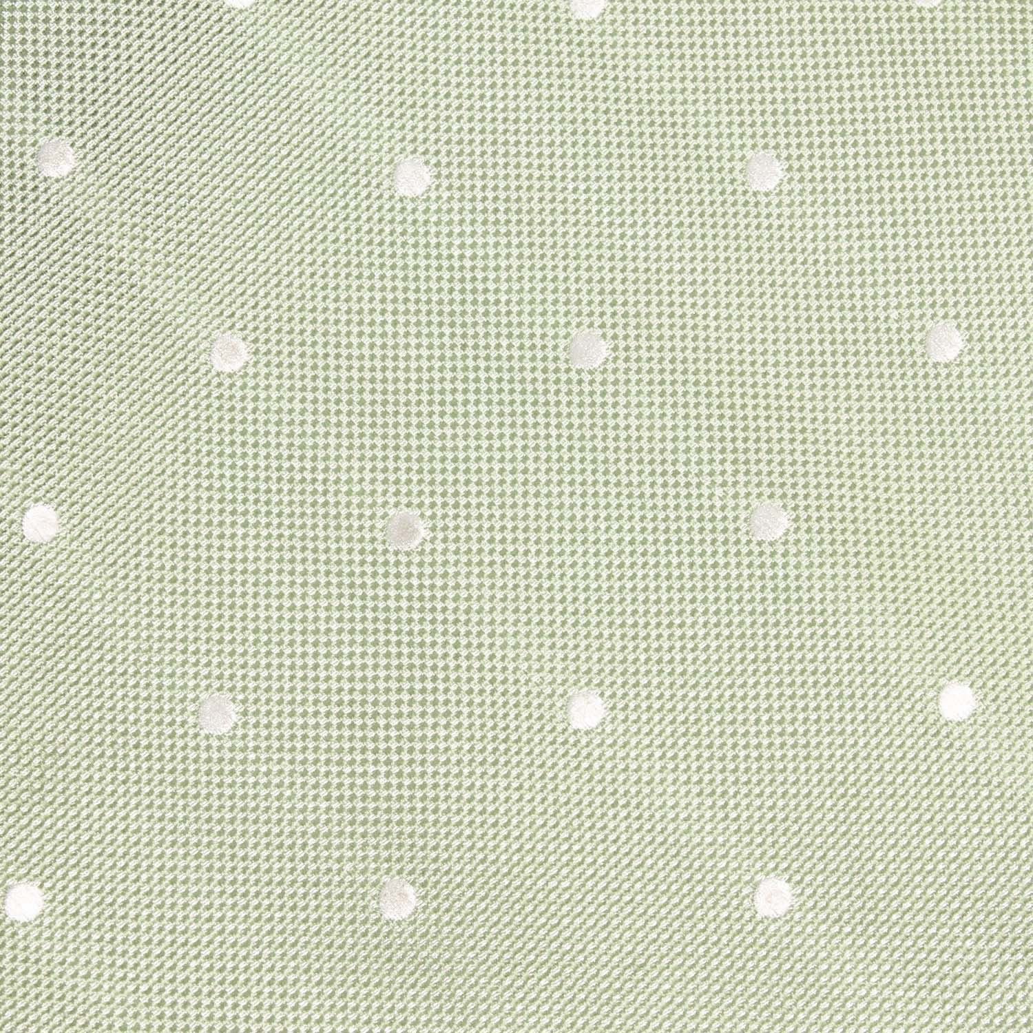 Light Mint Pistachio Green with White Polka Dots Kids Bow Tie