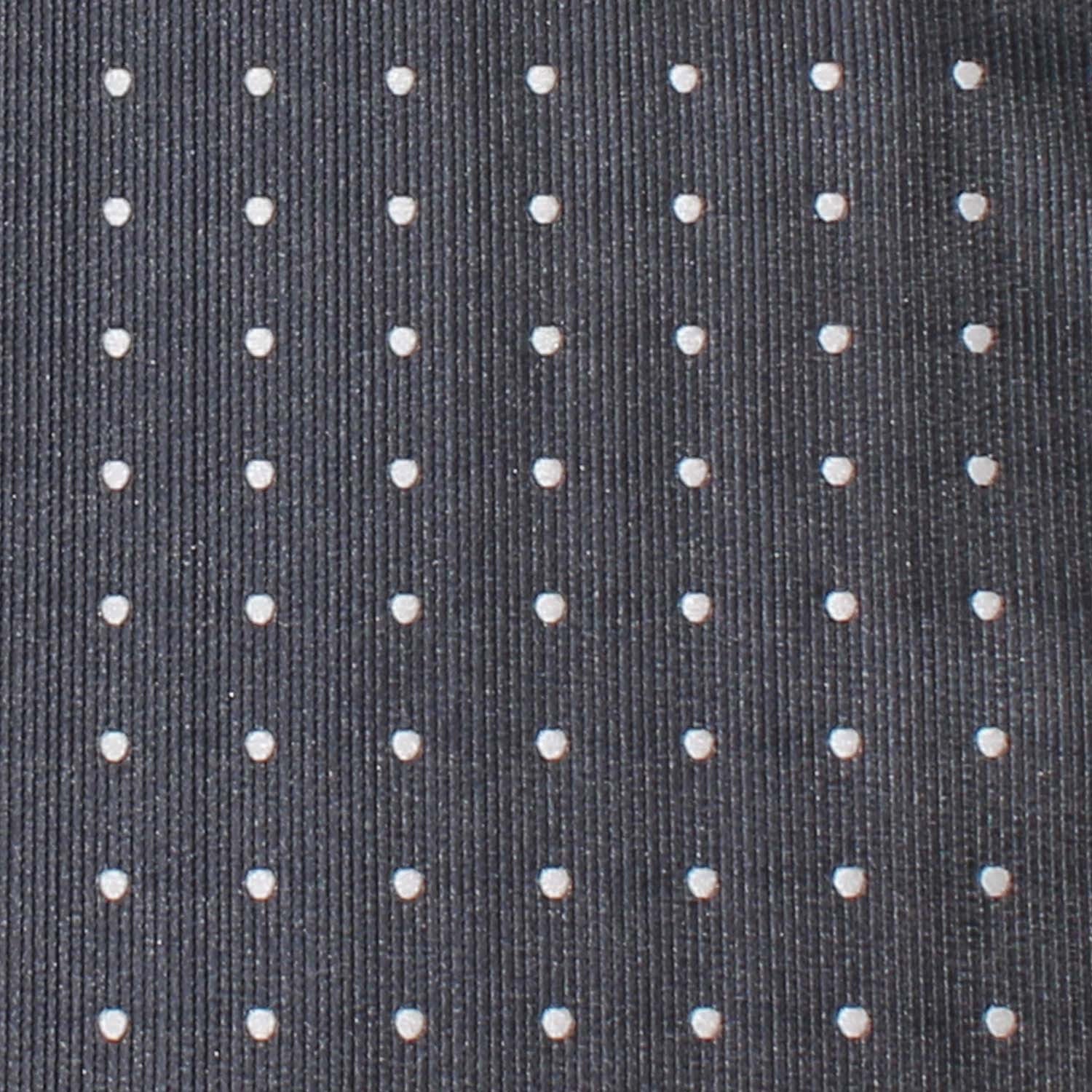 Charcoal Grey with White Polka Dots Self Tie Diamond Tip Bow Tie