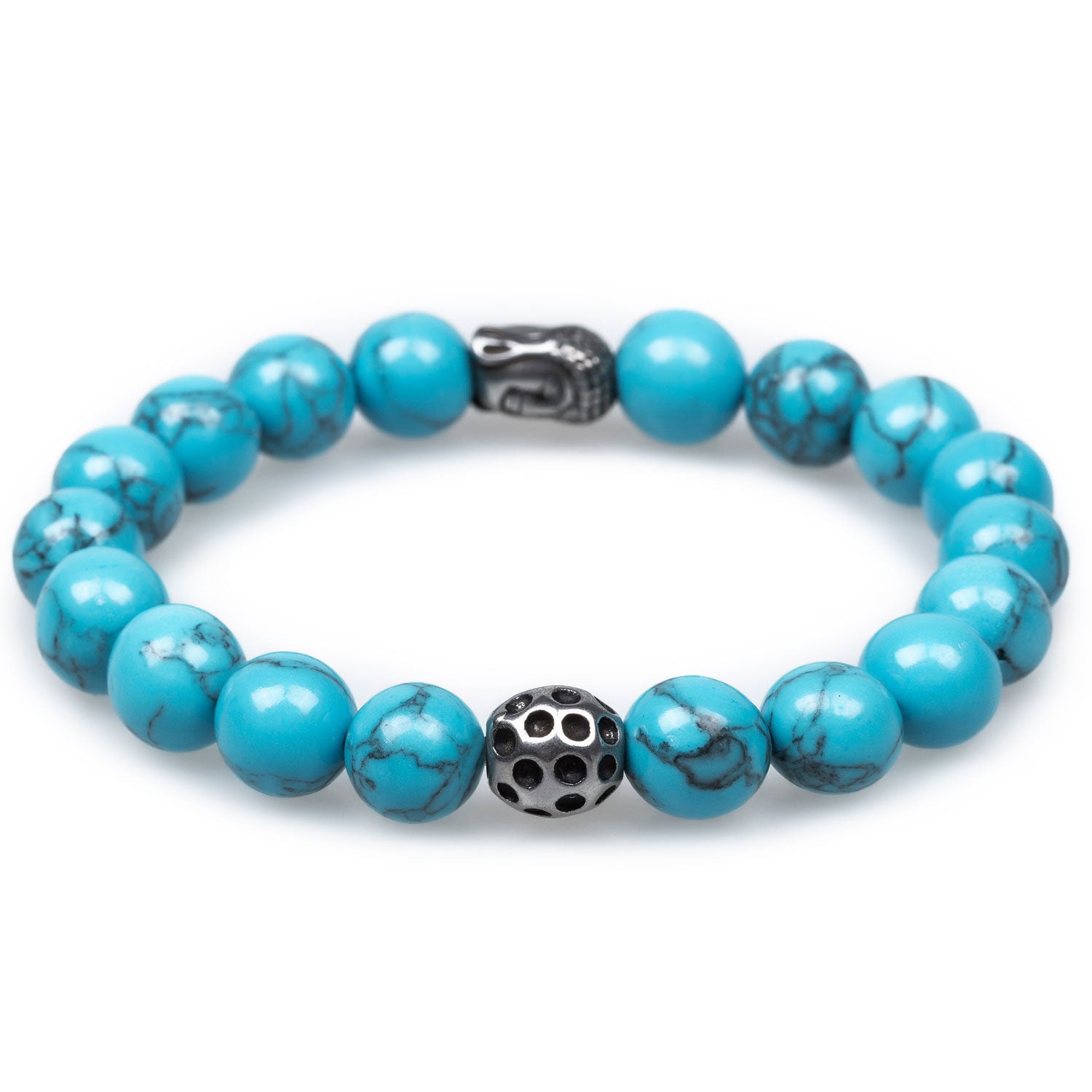 Valley of the Kings Blue Turquoise Buddha Bracelet