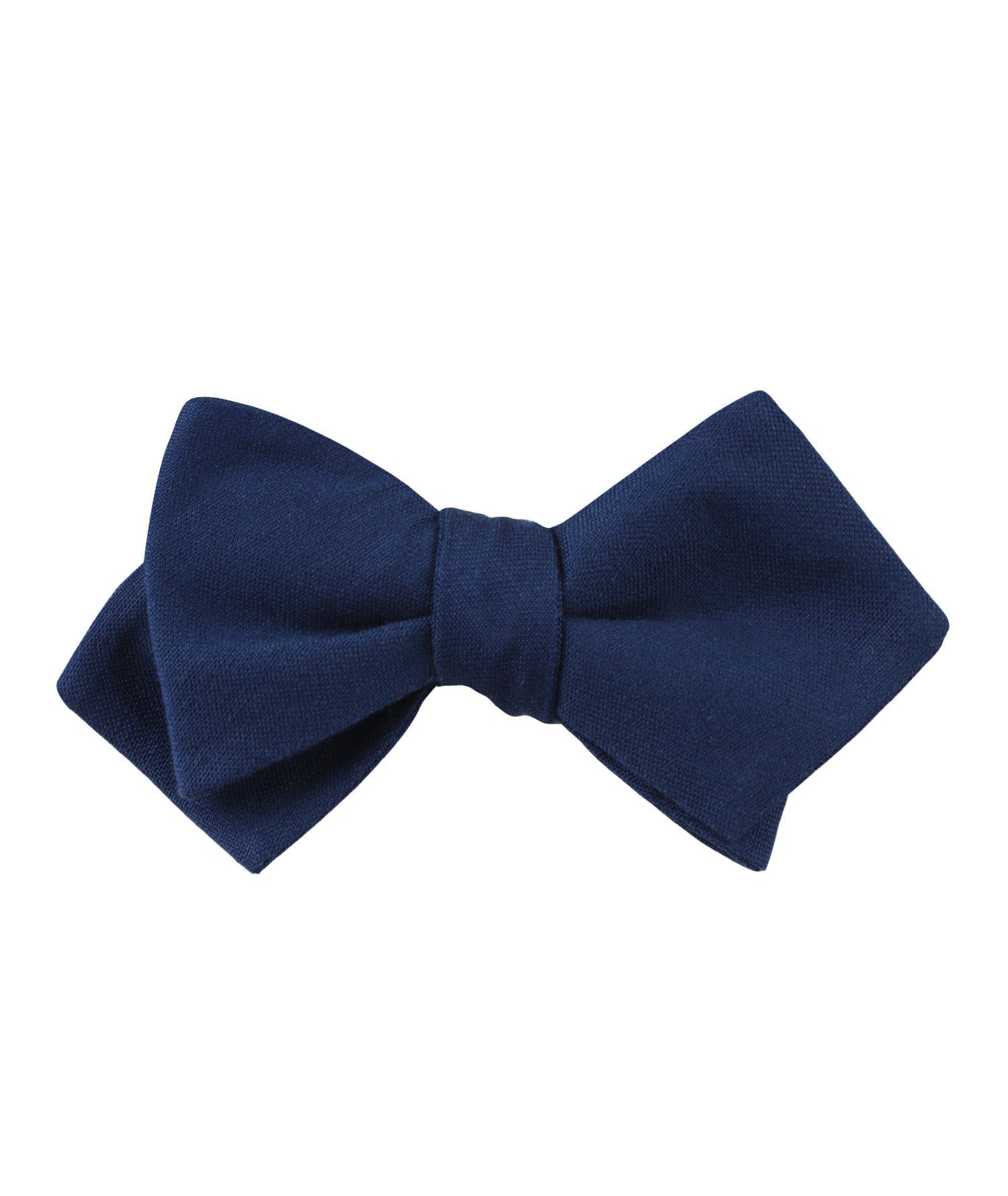 Jeune Fille Endormie Navy Linen Diamond Self Bow Tie